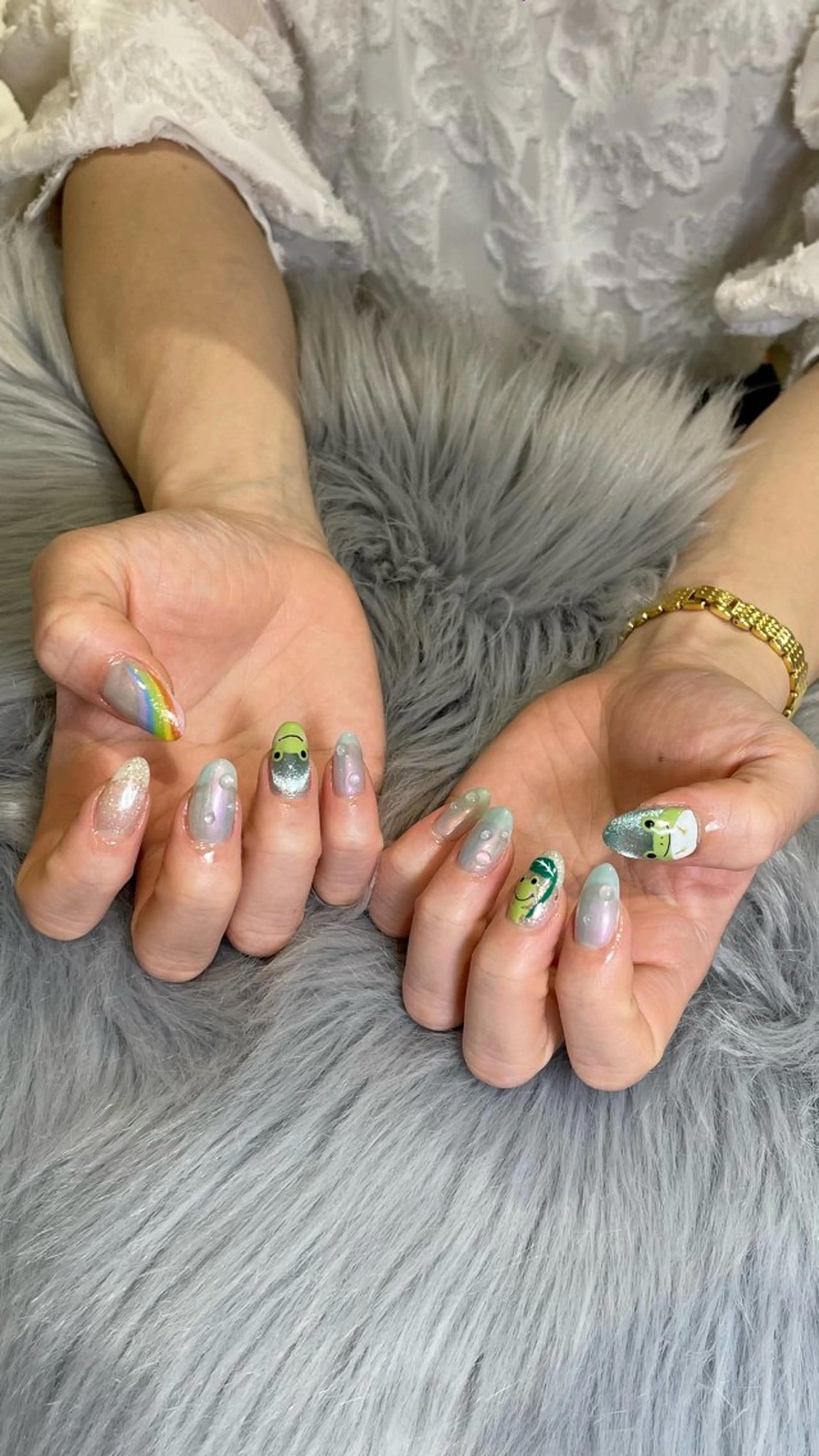 ネイル ラメ(グリッター) RICO Nail パーツつけ放題🌈のネイルデザイン