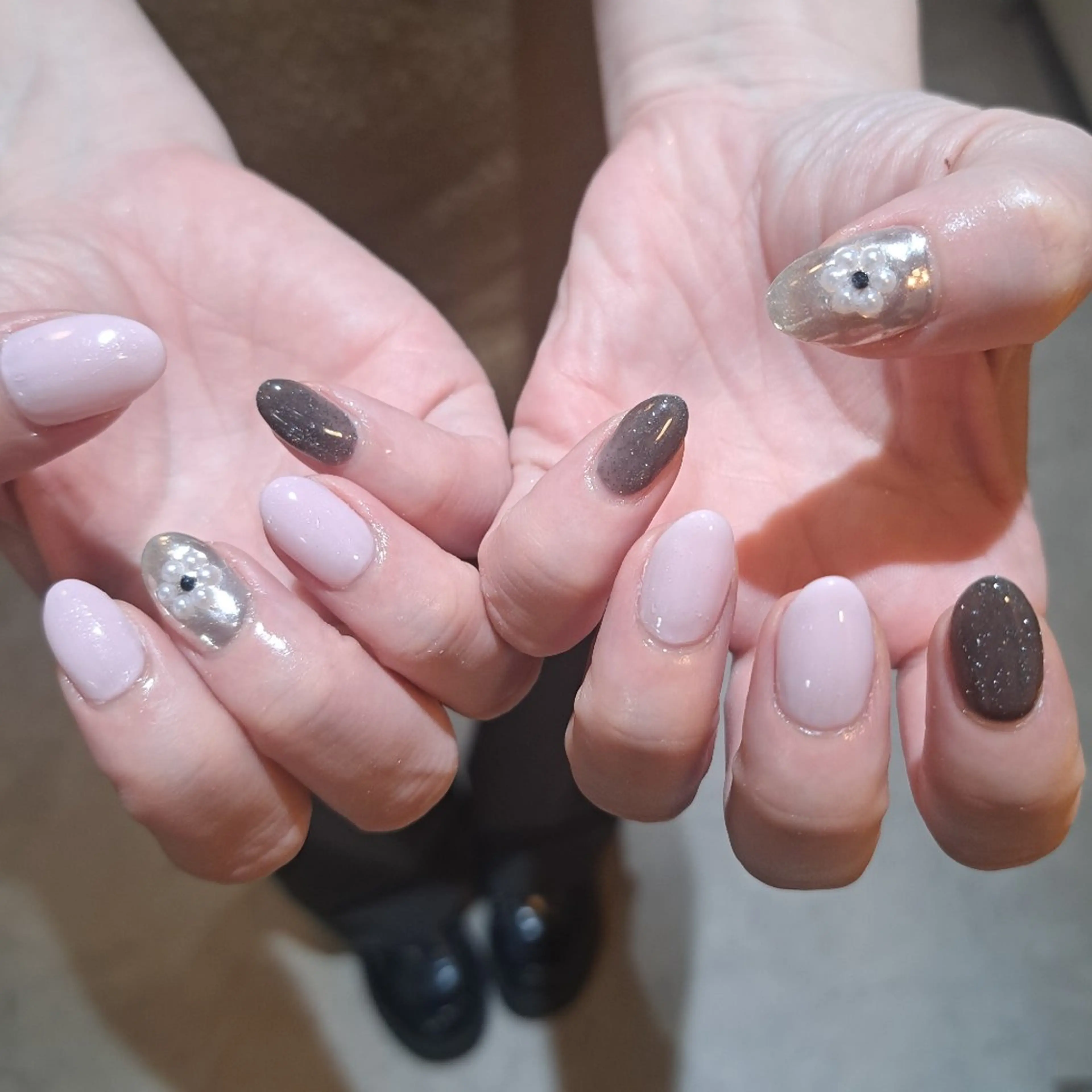 ネイル アートネイル ジェルネイル 持ち込み ピンク 春ネイル ハンドネイル Nail mood デザイン持ち込みokのネイルデザイン