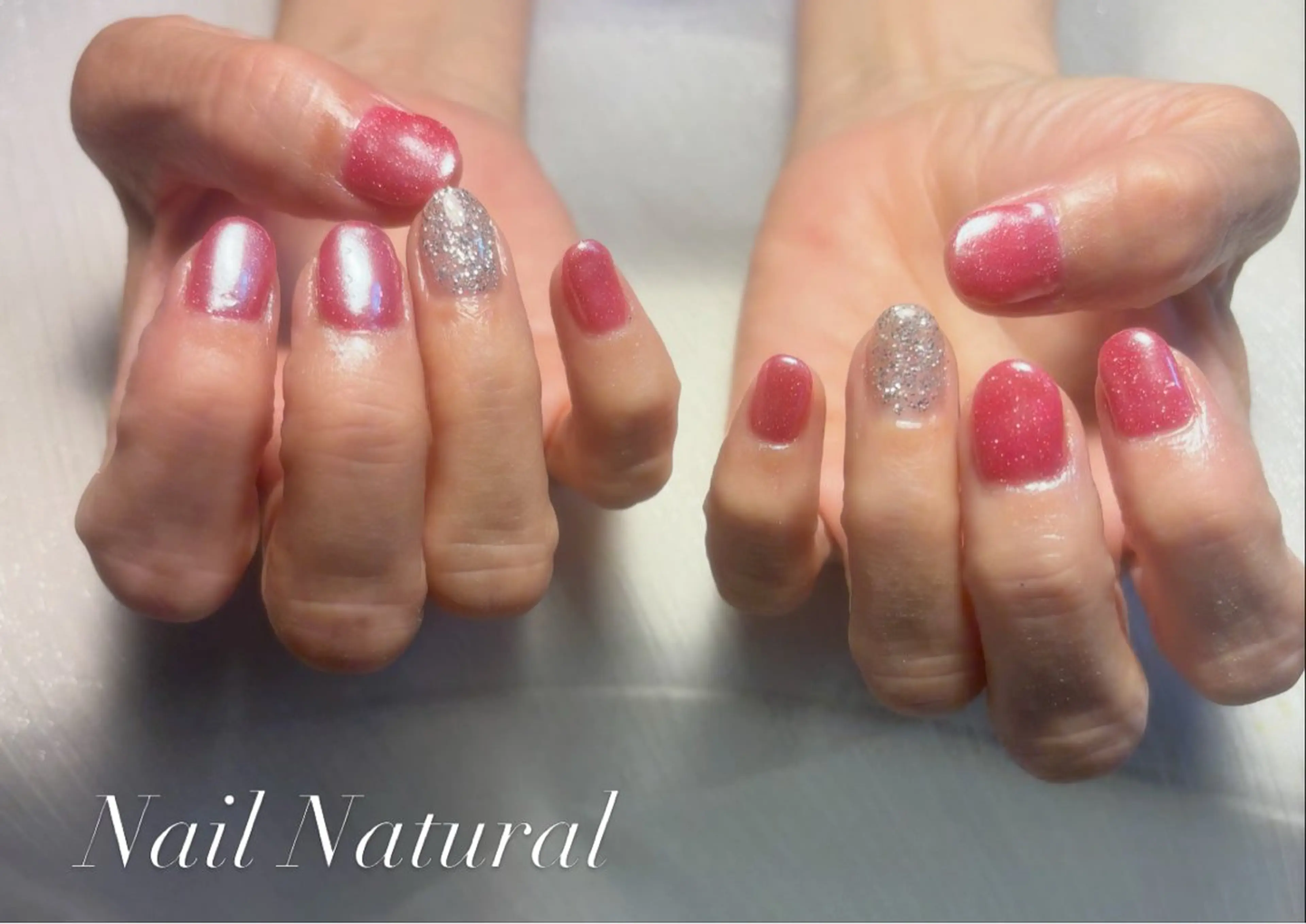 ネイル オーロラネイル 持ち込み 春ネイル ハンドネイル Nail salon Natulalのネイルデザイン