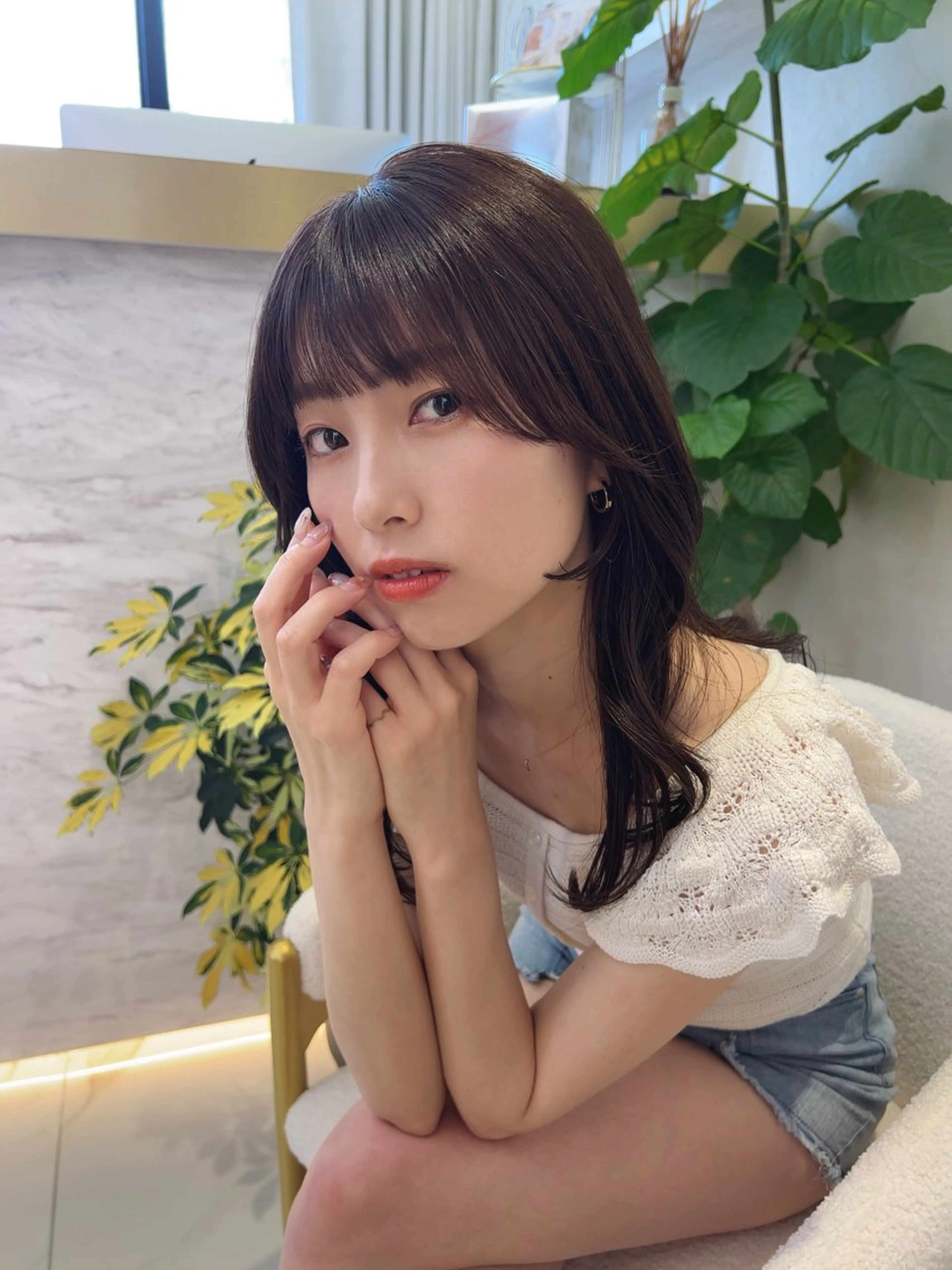 セミロング カラー カット ヘアカラー トリートメント 佐合 梨花 / eau〈オー〉のヘアスタイル