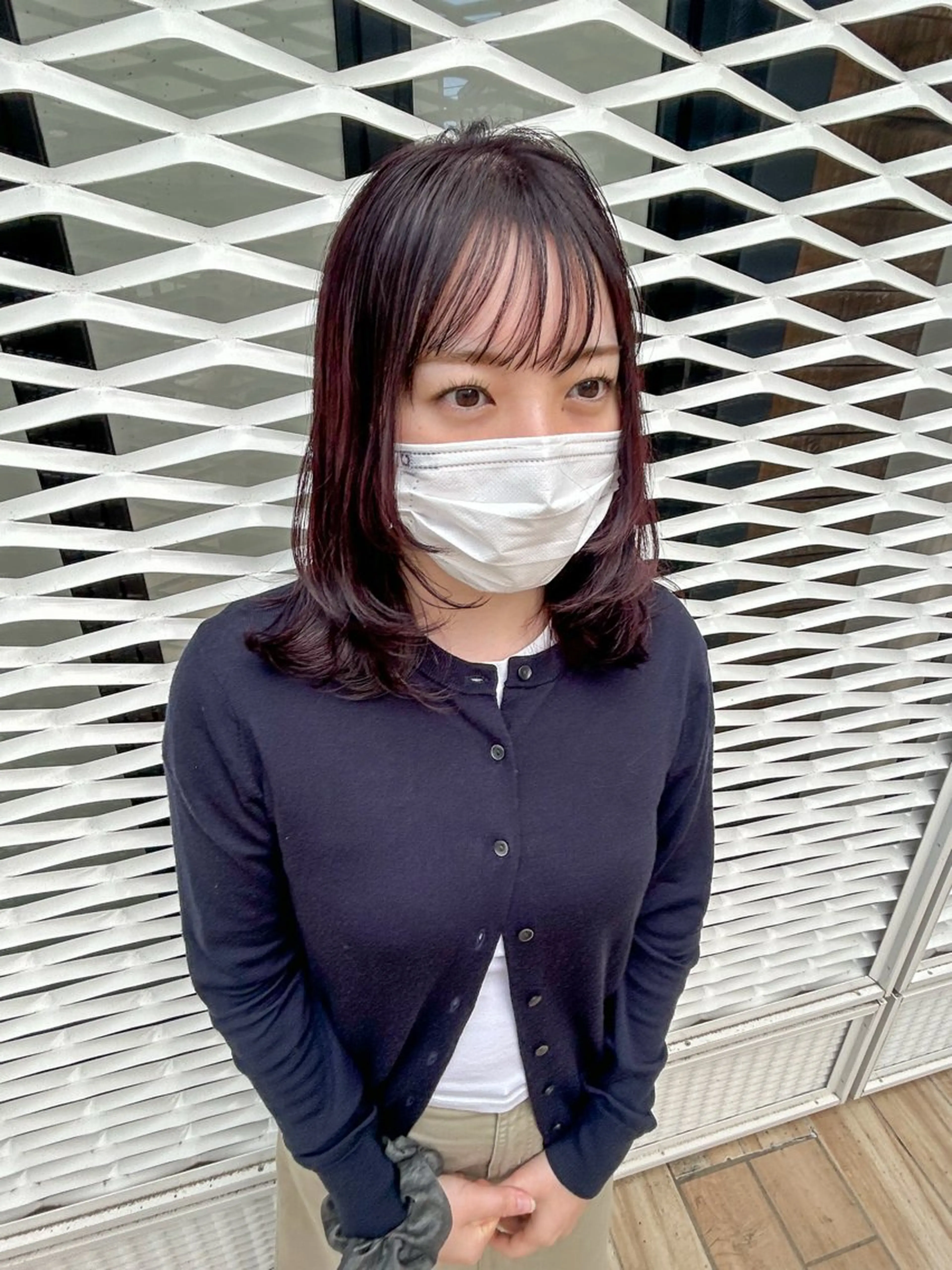 ミディアム カラー ヘアアレンジ カット ヘアカラー トリートメント yuka .のヘアスタイル