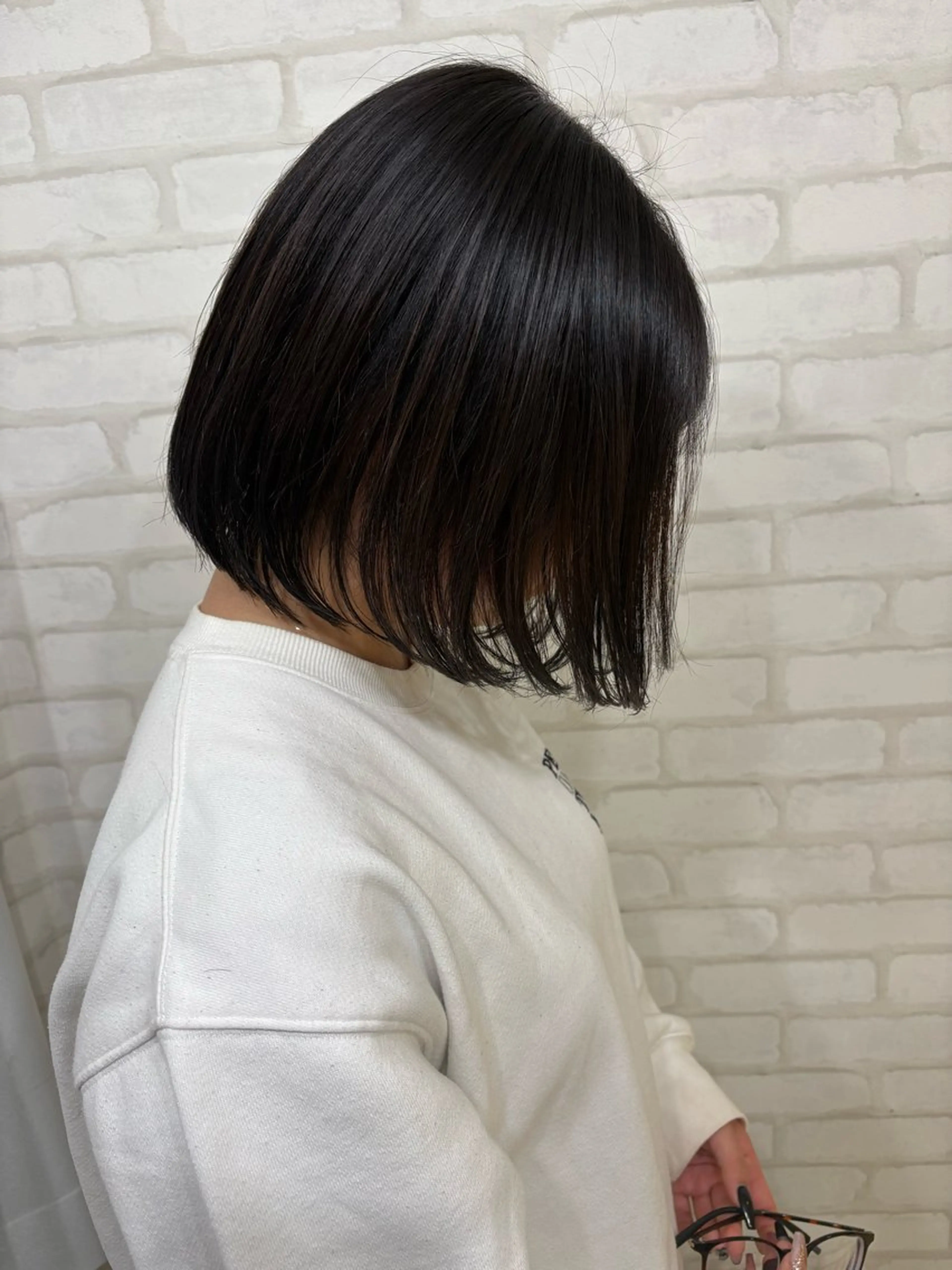 ショート ワンレンボブ ボブ 卒業式のヘアスタイル レイヤー/透明感 HIRARIのヘアスタイル