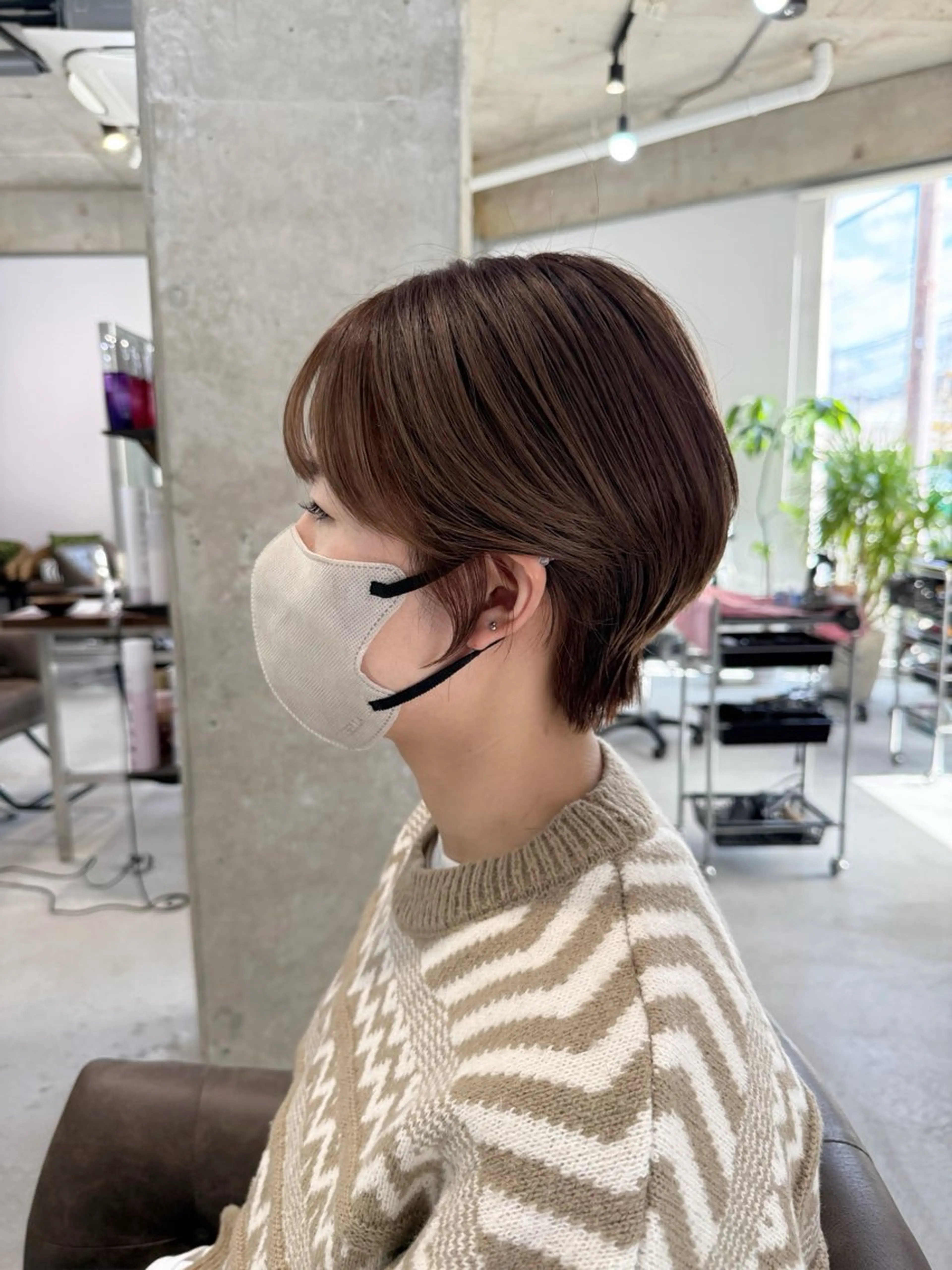 ショート カラー ショートヘア カット ヘアカラー トリートメント カイリ /レイヤーカットのヘアスタイル