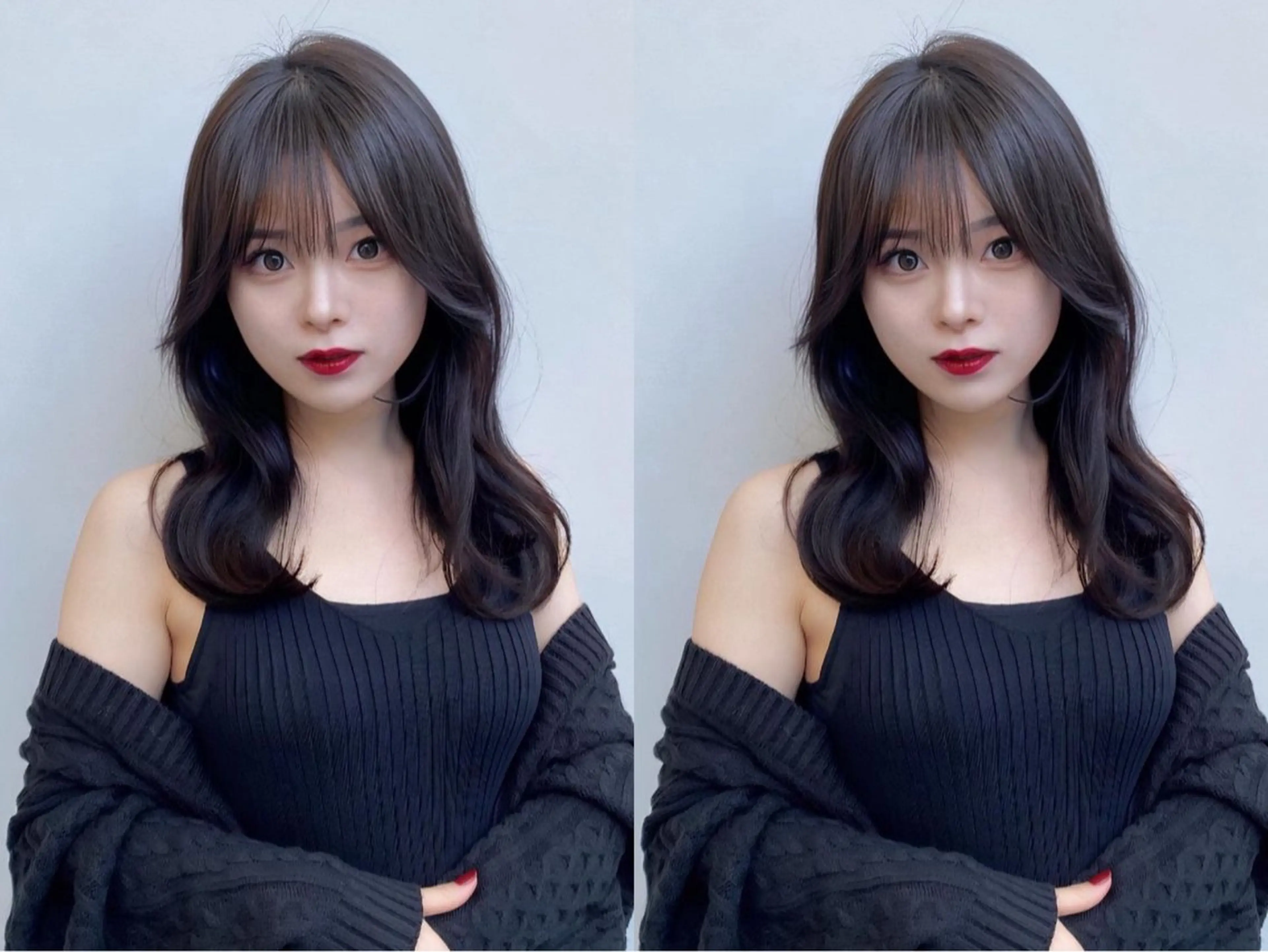 ミディアム カラー 山崎/ボブ縮毛矯正 レイヤー髪質改善のヘアスタイル