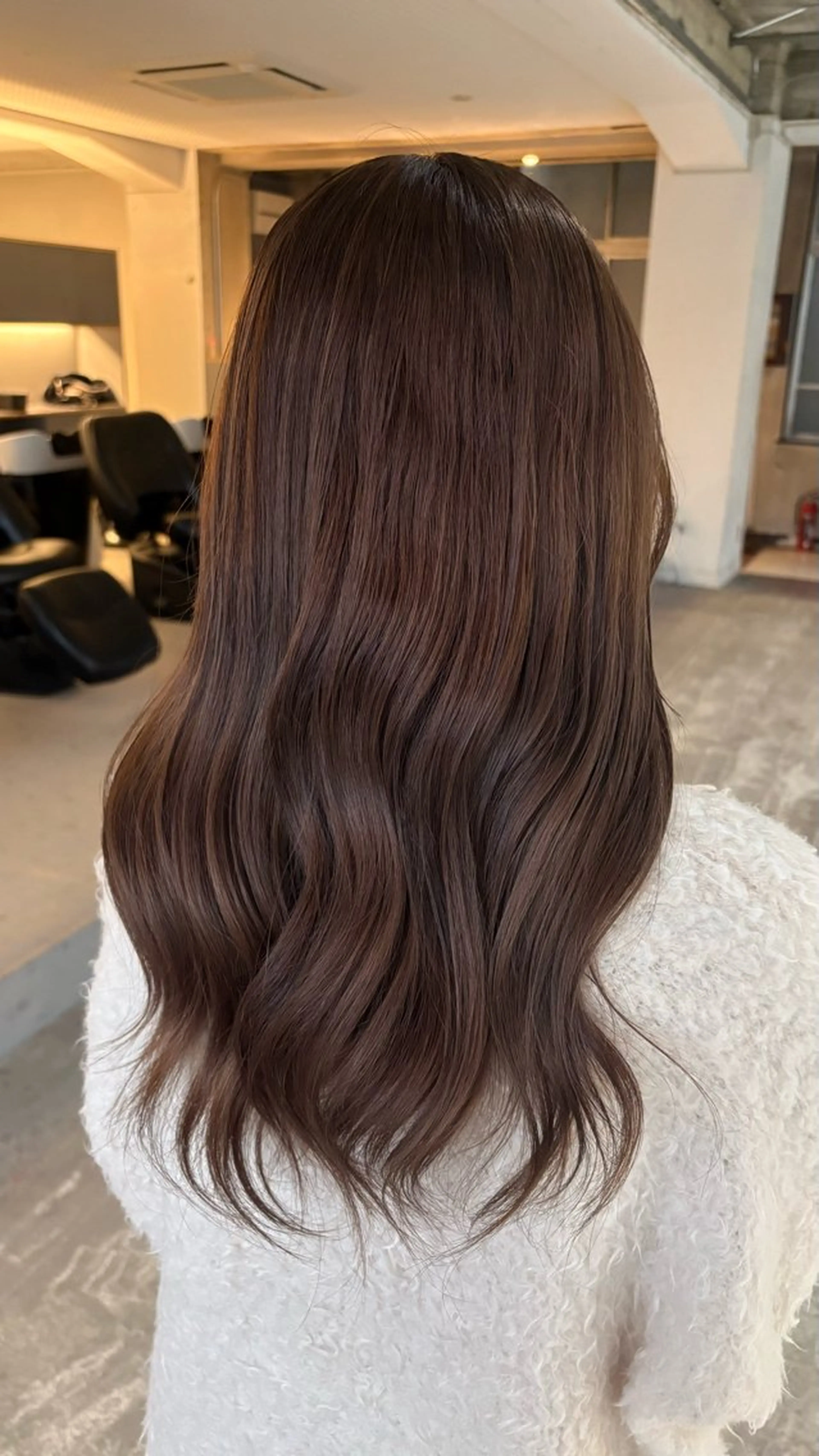 セミロング カラー 透明感カラー ダブルカラー ヘアカラー 安藤 まりのヘアスタイル