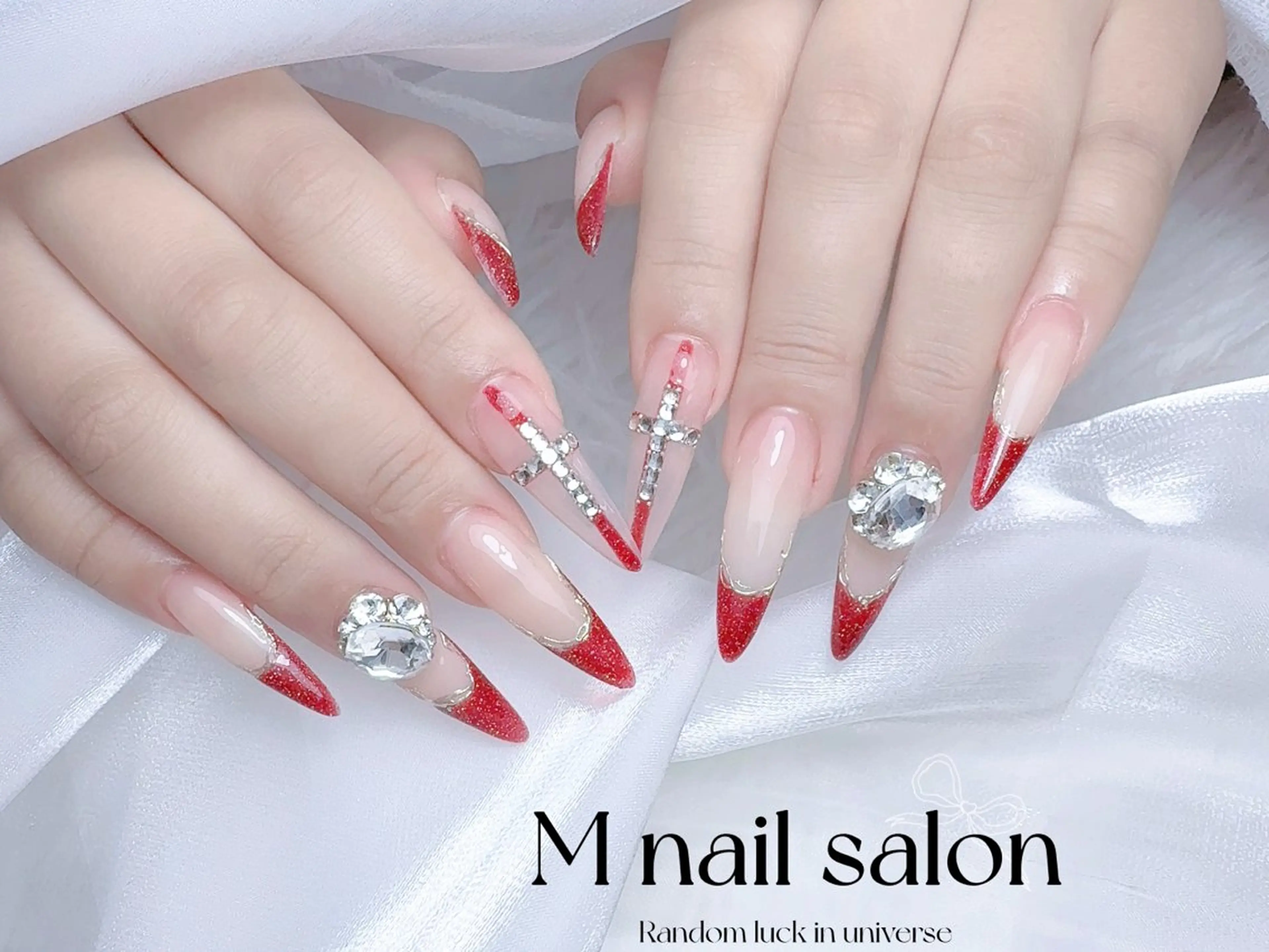 ネイル ハンドネイル M🌷nail 長さだし専門店のネイルデザイン