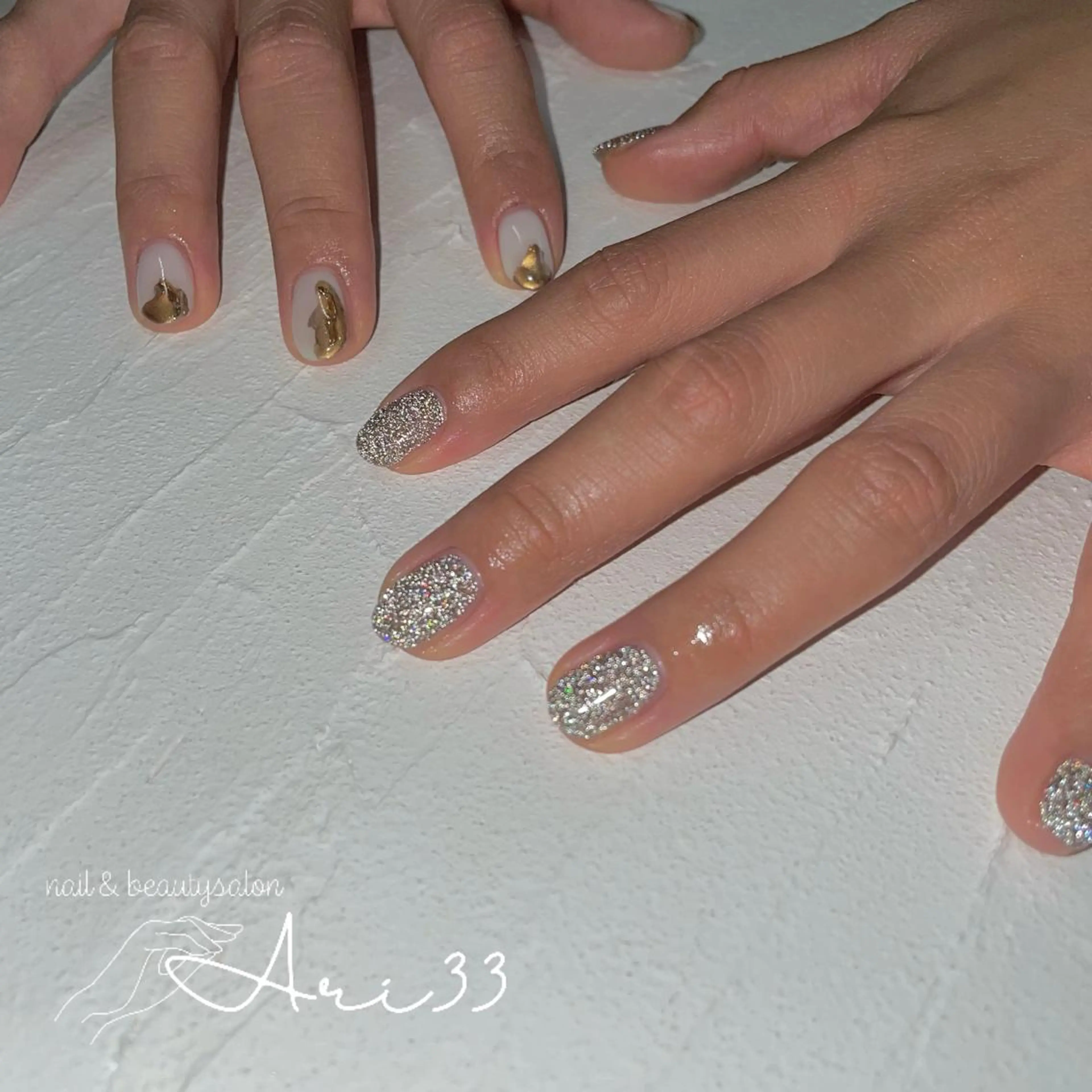 ネイル フラッシュネイル ハンドネイル プライベートサロン Ari33nailのネイルデザイン