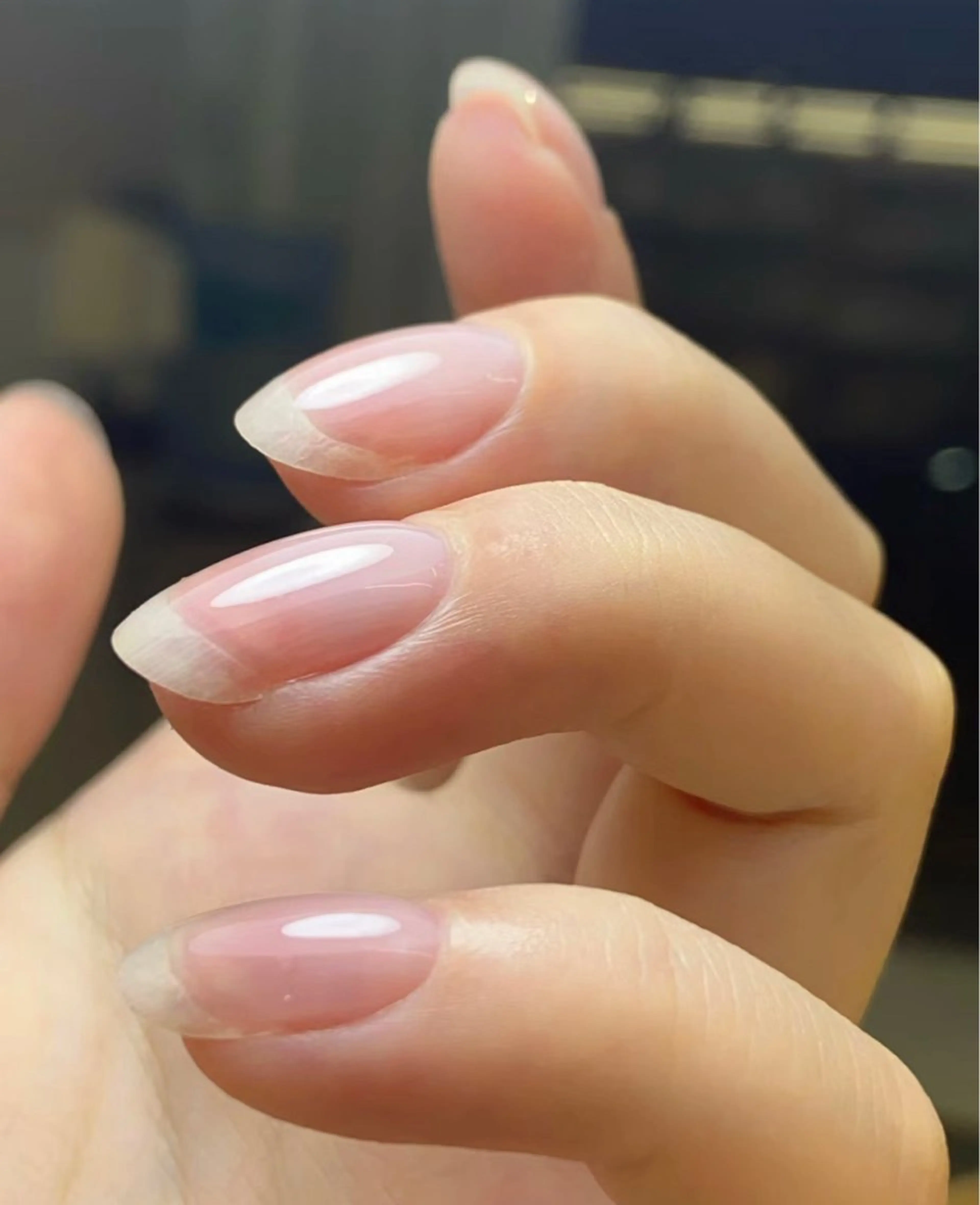 補強クリアネイルの写真