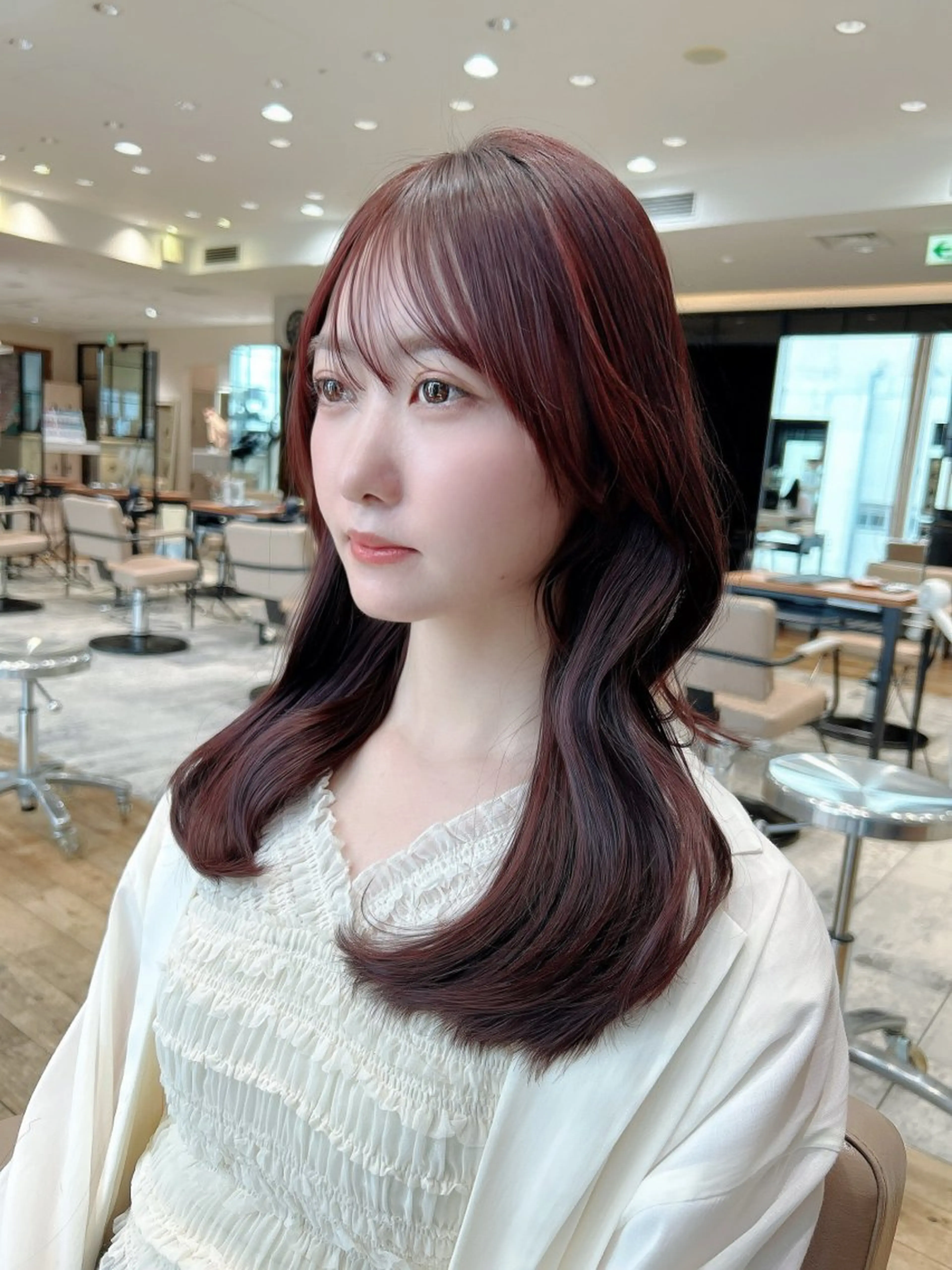 セミロング カラー カット ヘアカラー トリートメント 新宿✨顔周りカット 韓国ヘア/坂本亜裟海のヘアスタイル