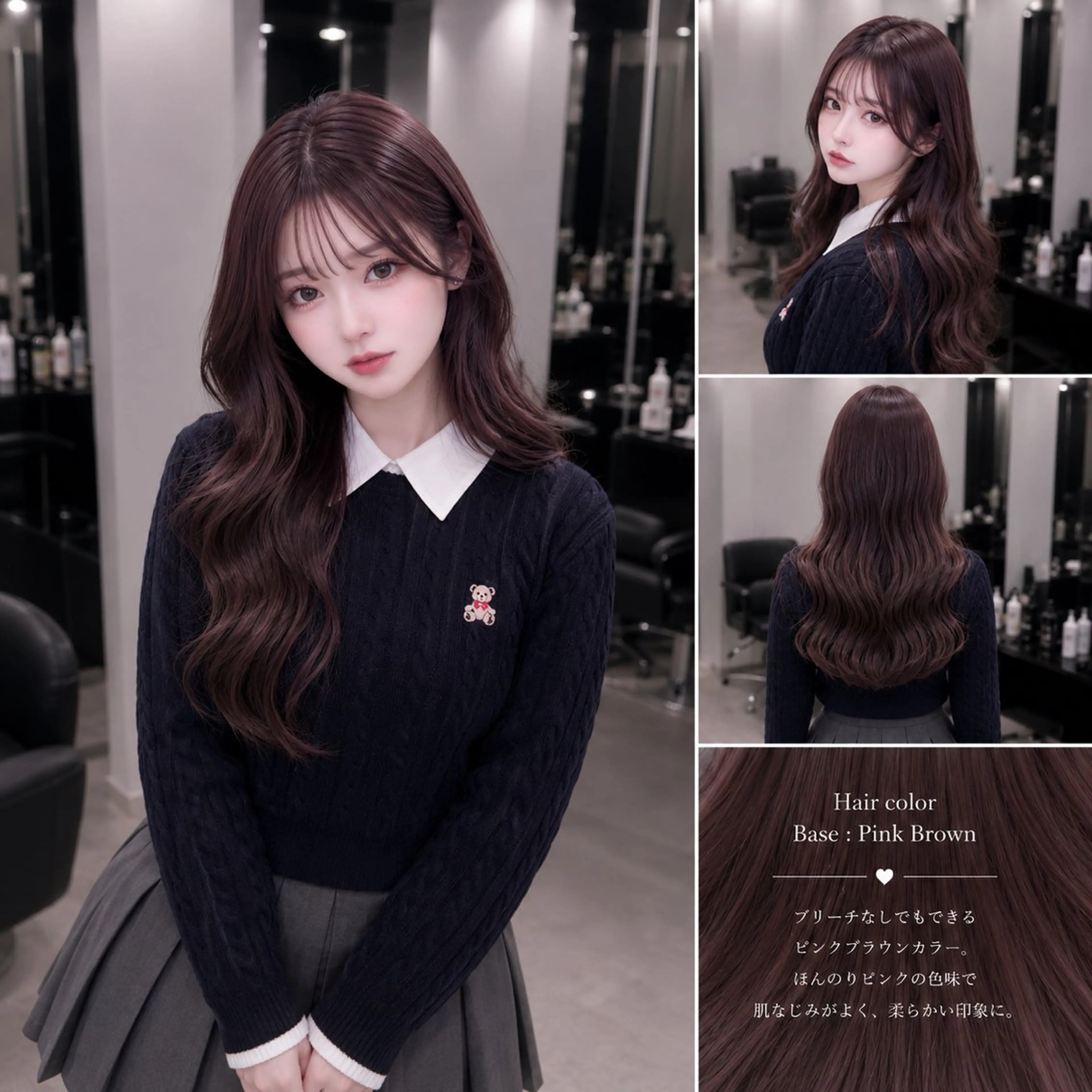 ロング カラー カット ヘアカラー トリートメント 髪質改善 / 暖色カラー/井上未悠のヘアスタイル