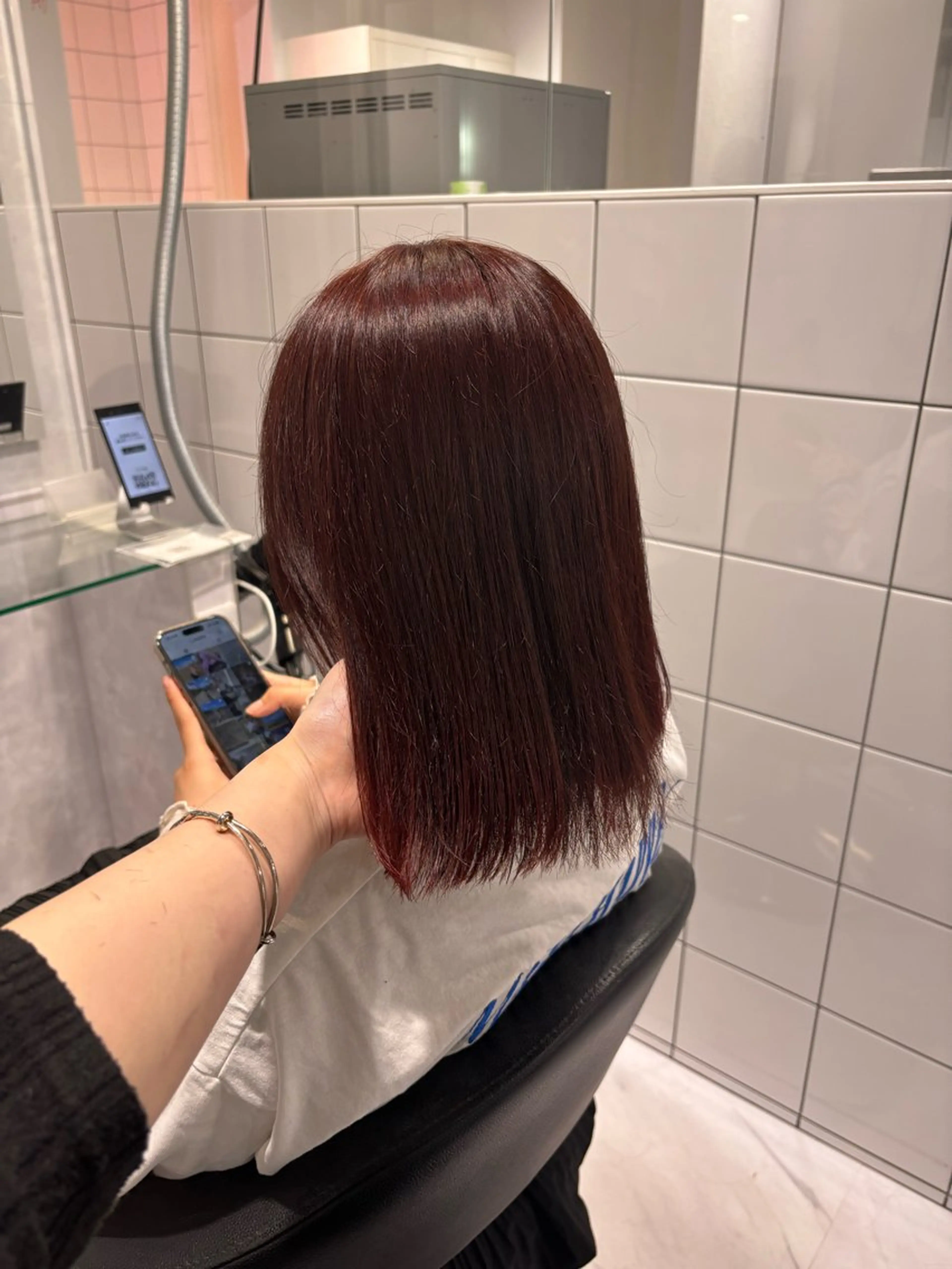 ミディアム カラー カット ヘアカラー トリートメント ヘッドスパ ヘアセット 表参道♡暗髪♡ 艶カラー♡アユミのヘアスタイル