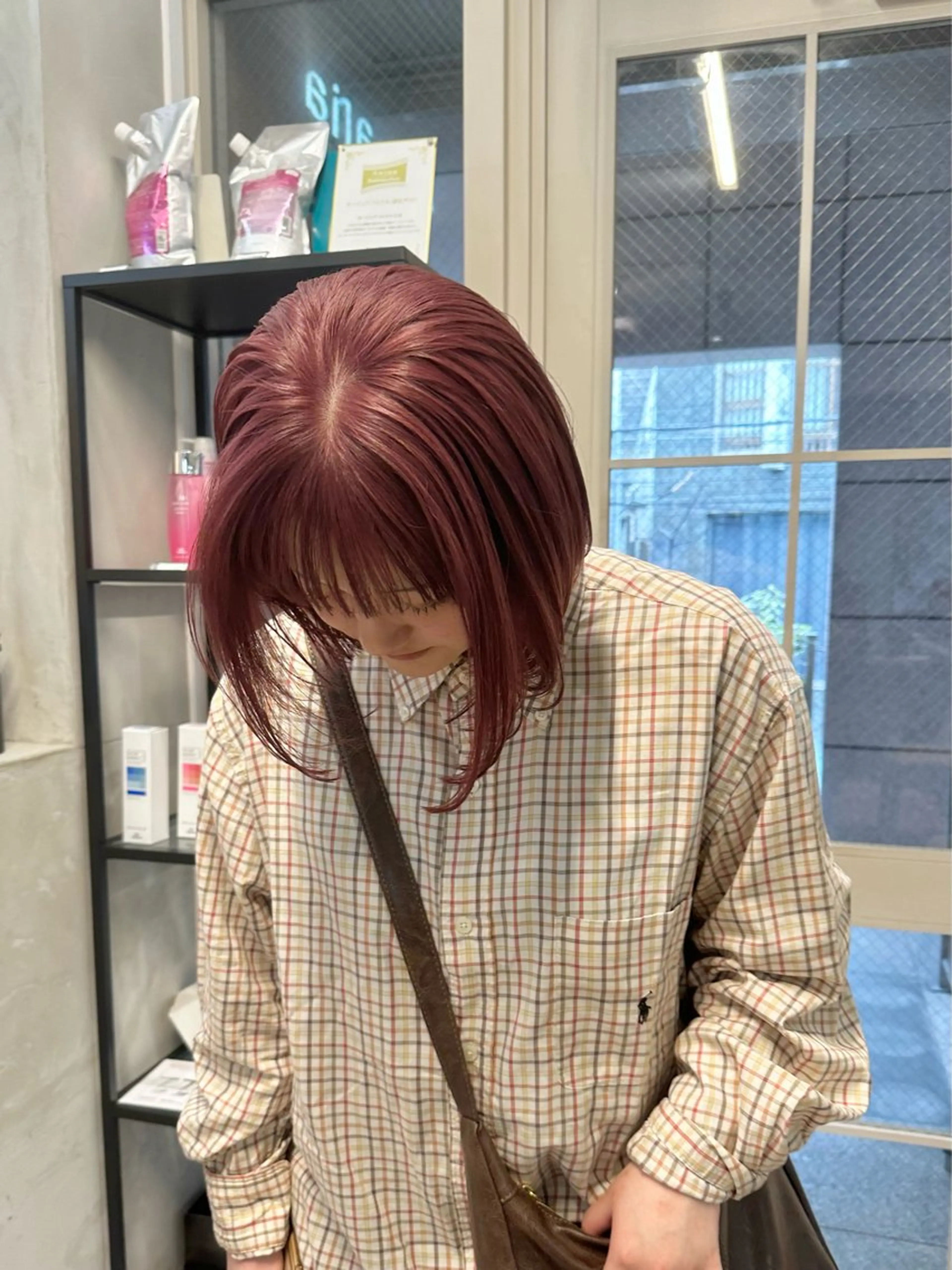 ショート カラー ブリーチ ハイトーンカラー ブリーチなしカラー ボブ REINA☁️透明感 カラー/ぷつっと♡のヘアスタイル