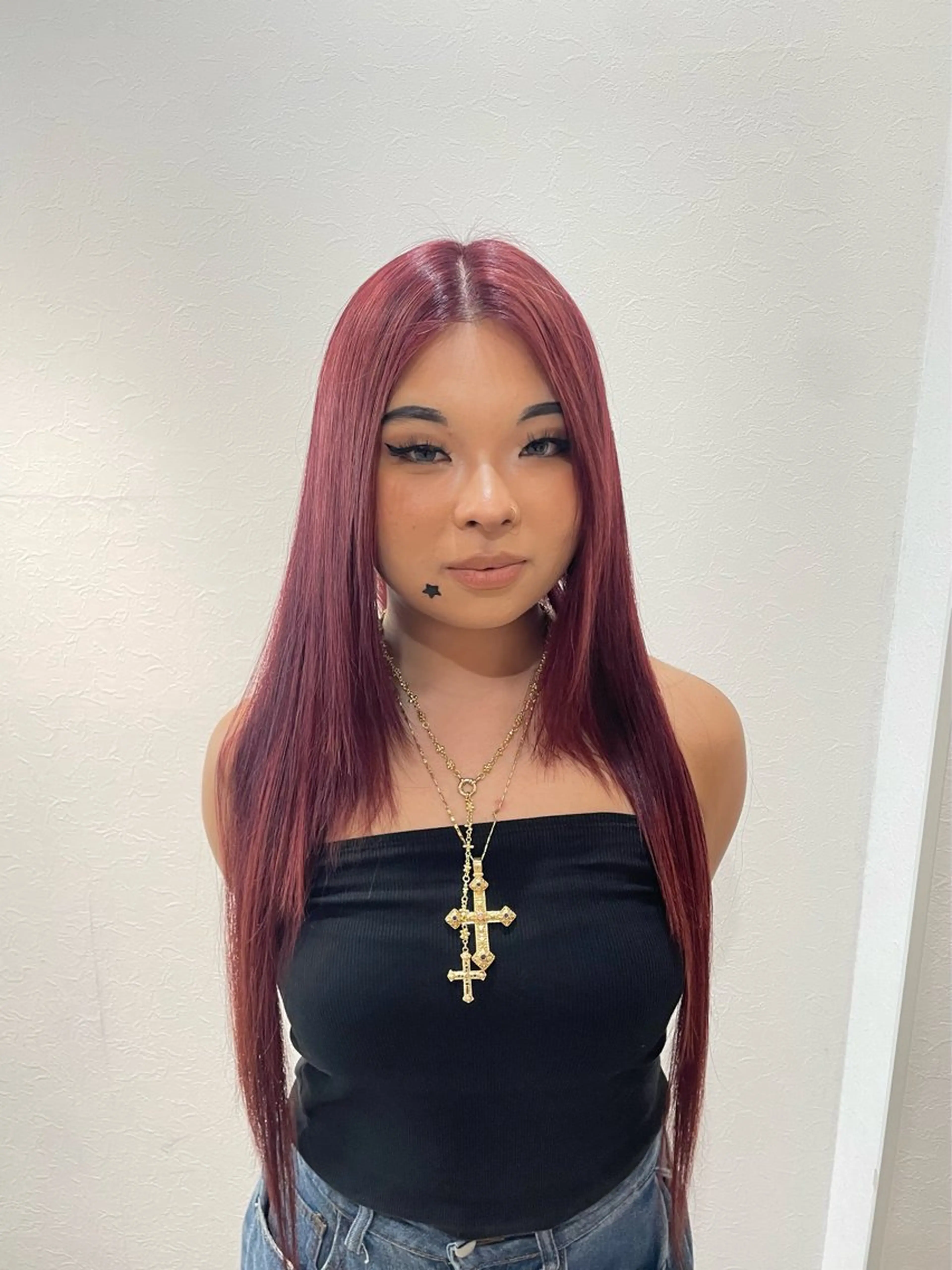 ロング カラー カラー まなみのヘアスタイル