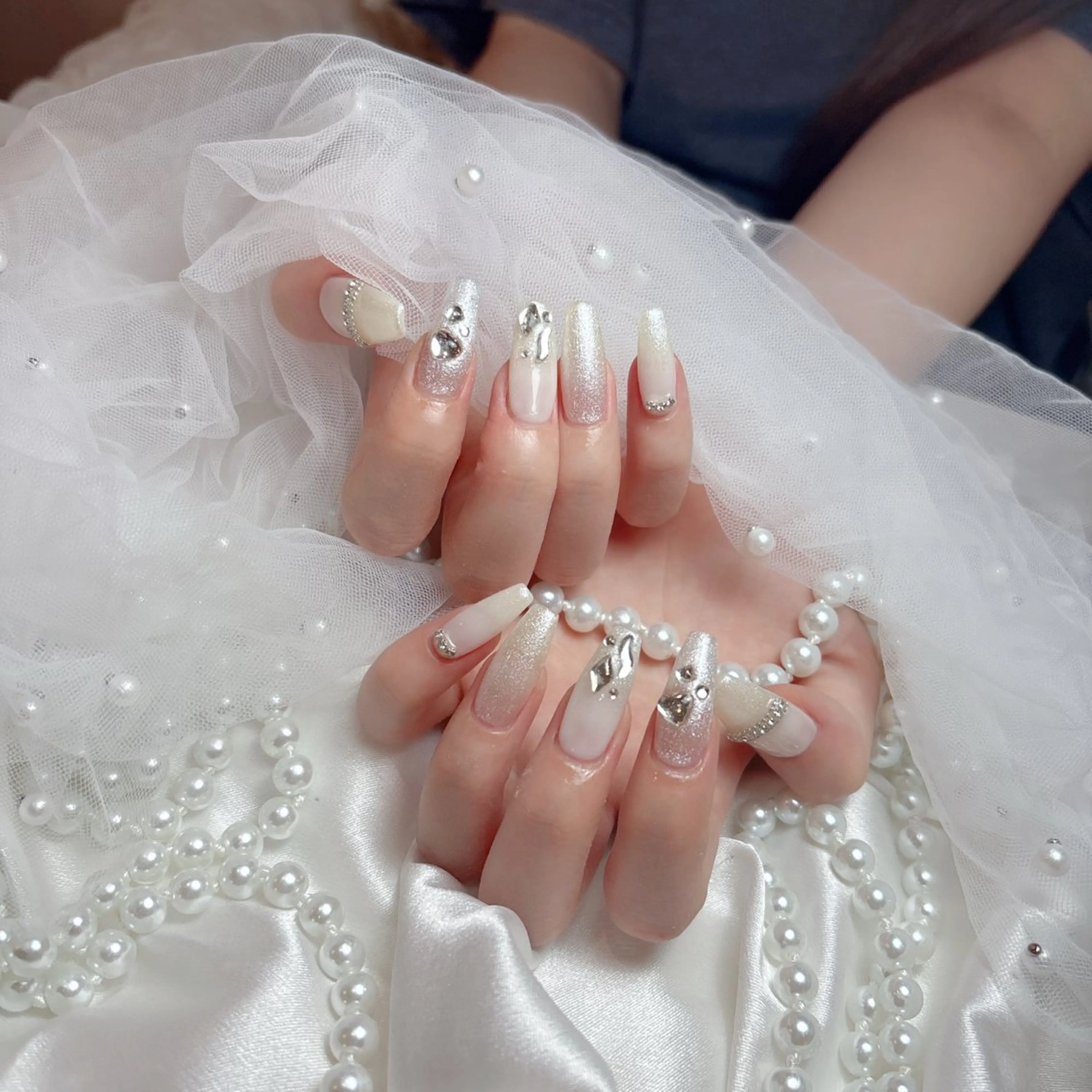 ネイル フットネイル フレンチネイル ジェルネイル ガーリー グラデーション ハンドネイル D.d Nail Moeのネイルデザイン