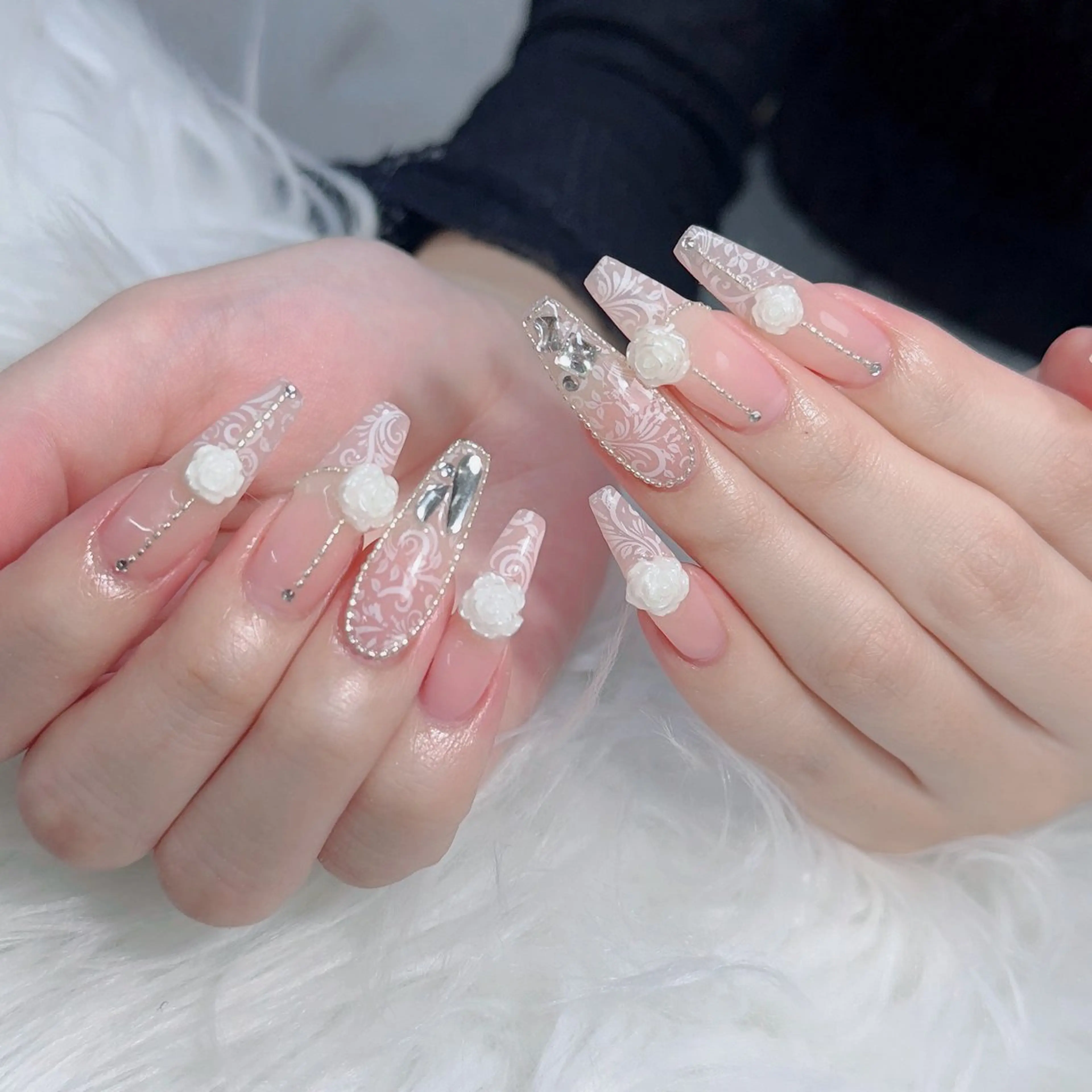 ネイル アートネイル フレンチネイル ジェルネイル 韓国ネイル マグネットネイル Lenie Nail Salonのネイルデザイン