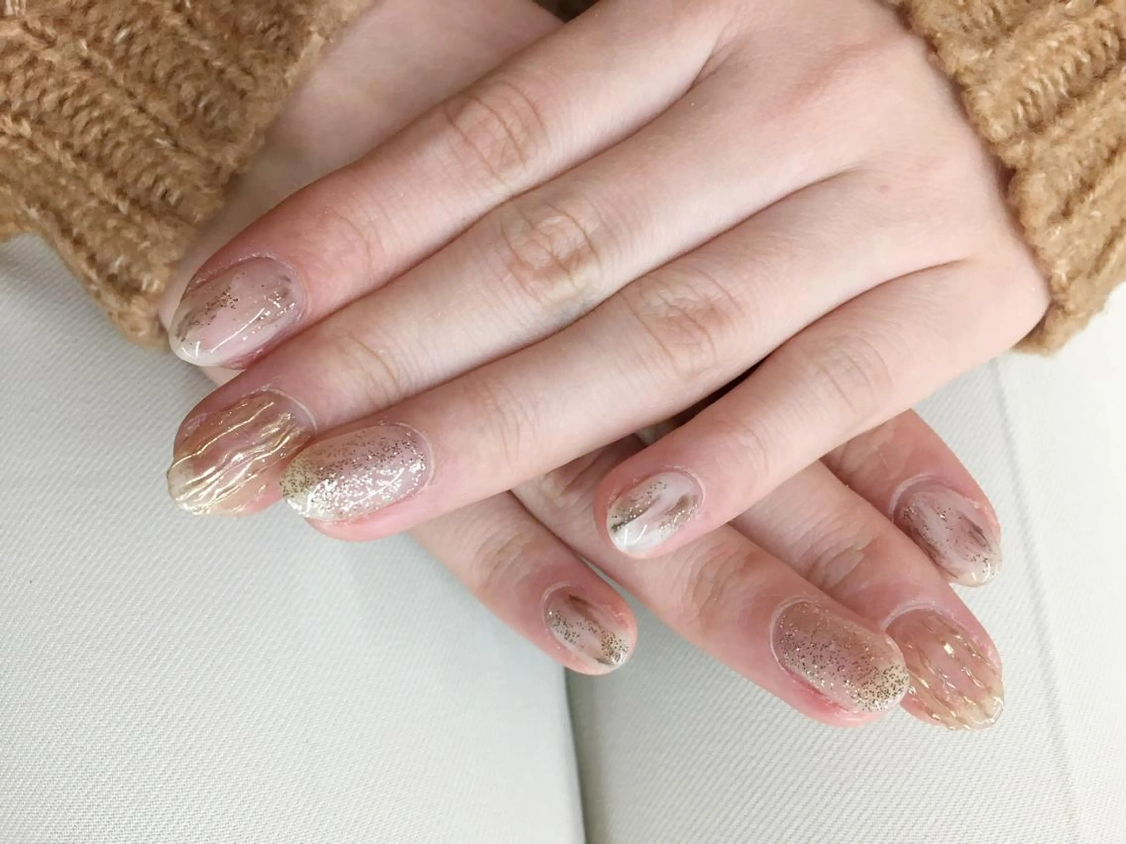 ネイル ニュアンスネイル crystal ⭐︎ colorのネイルデザイン