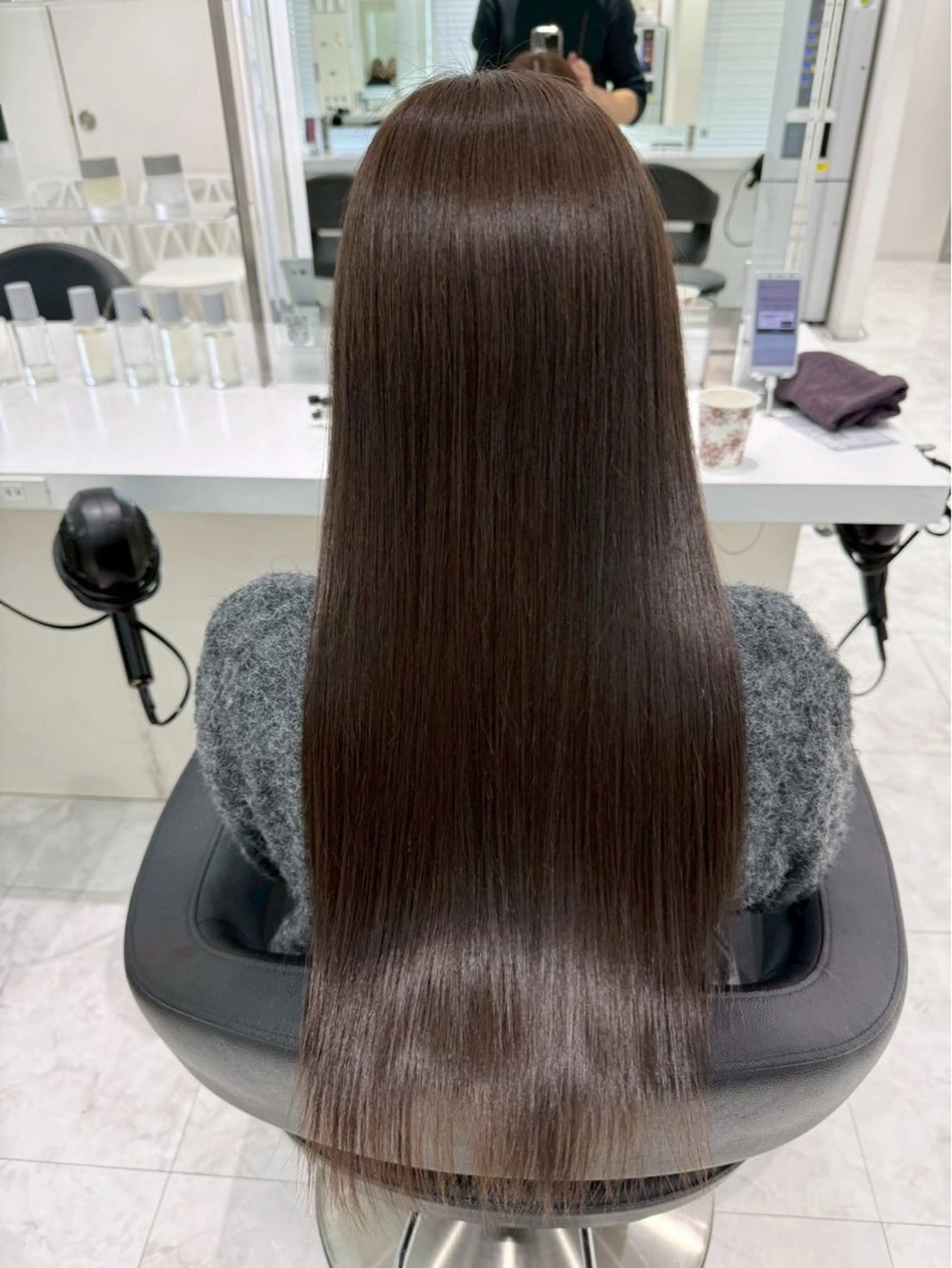 ロング トリートメント 韓国ワンホン透明感 カラー✨🖤ここあのヘアスタイル