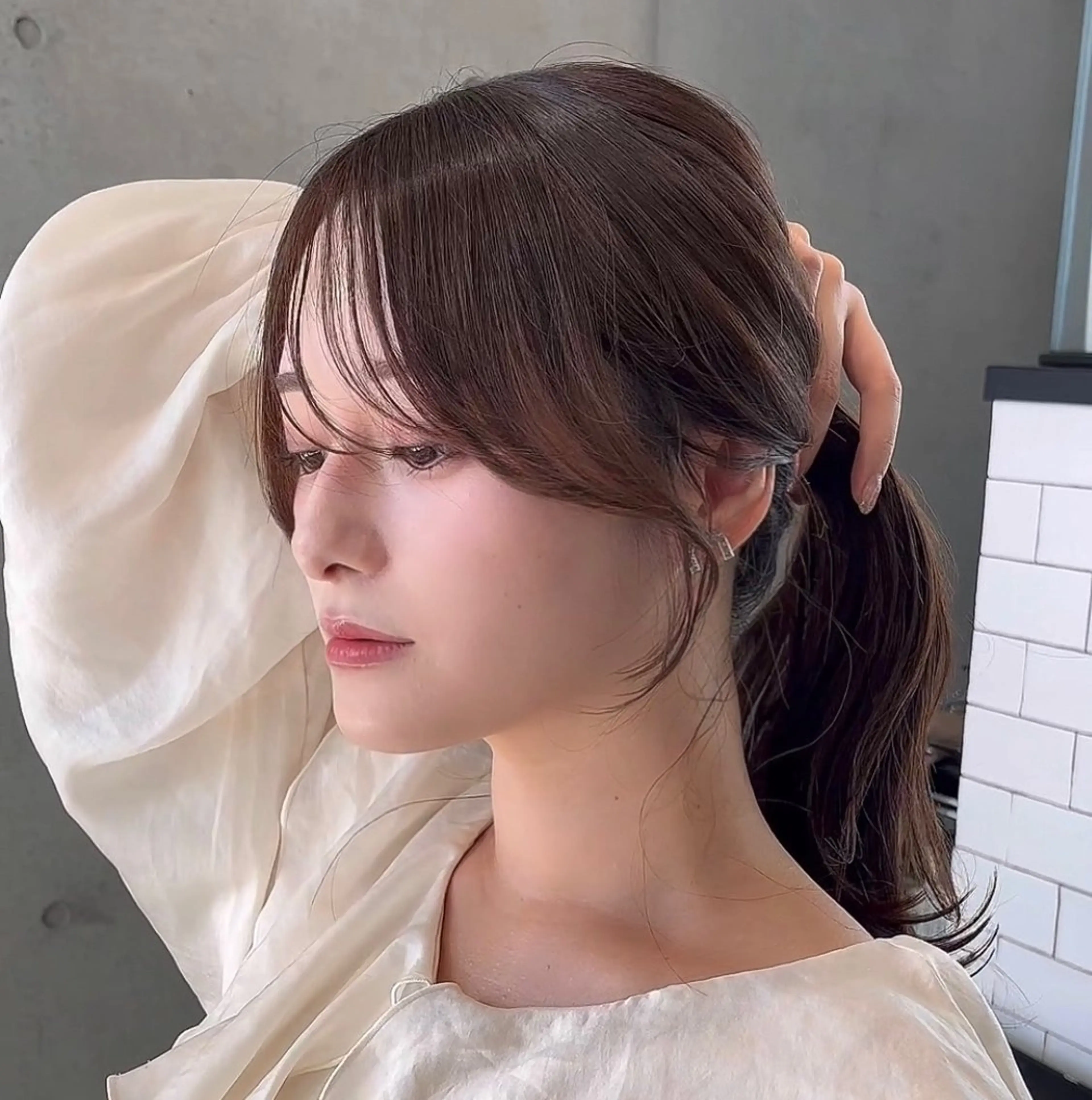 セミロング カラー カット ヘアカラー トリートメント 🌫️大人韓国ヘア 🌫️naoyaのヘアスタイル