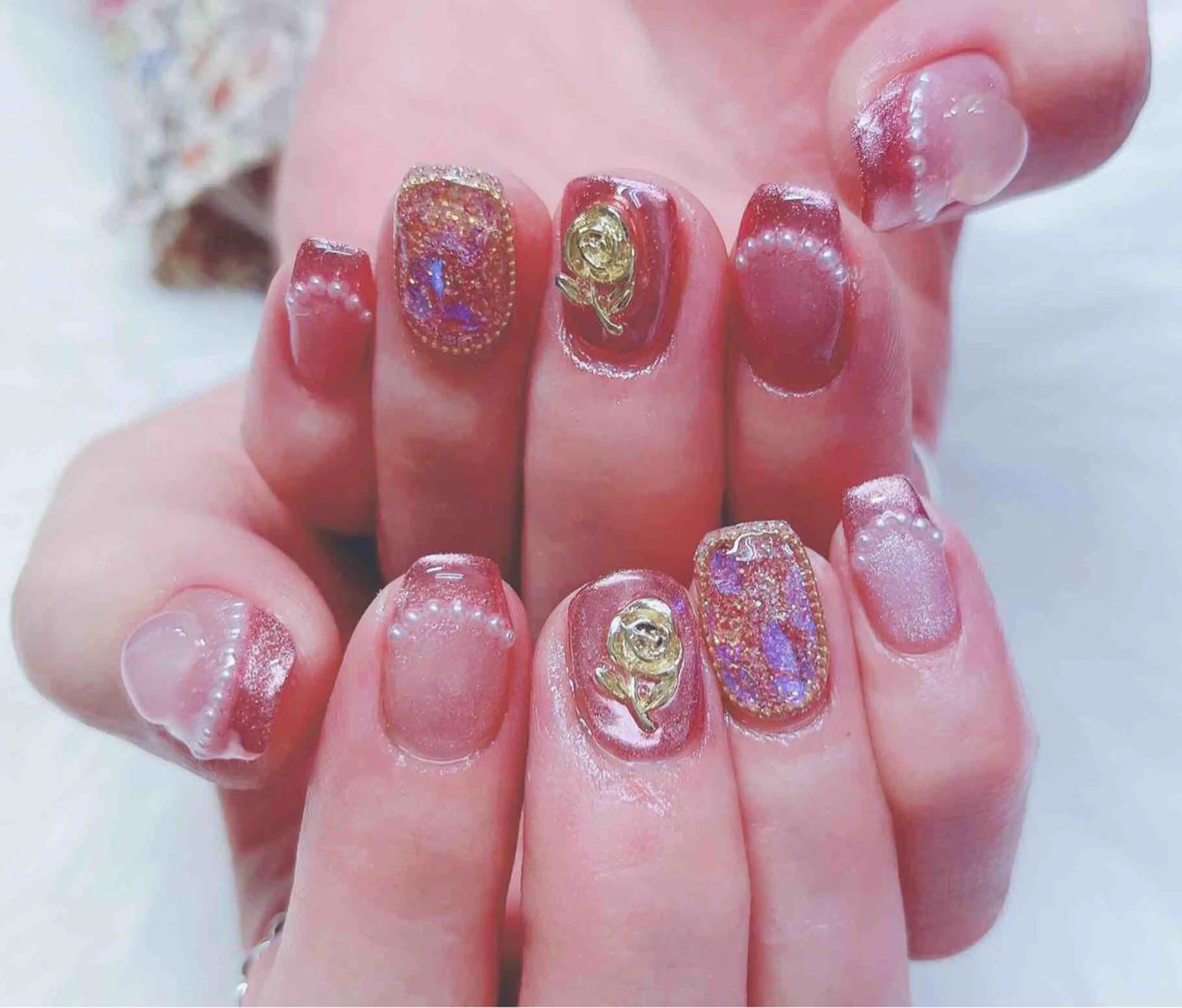 ネイル ハンドネイル MoonNail ユリ🌸のネイルデザイン