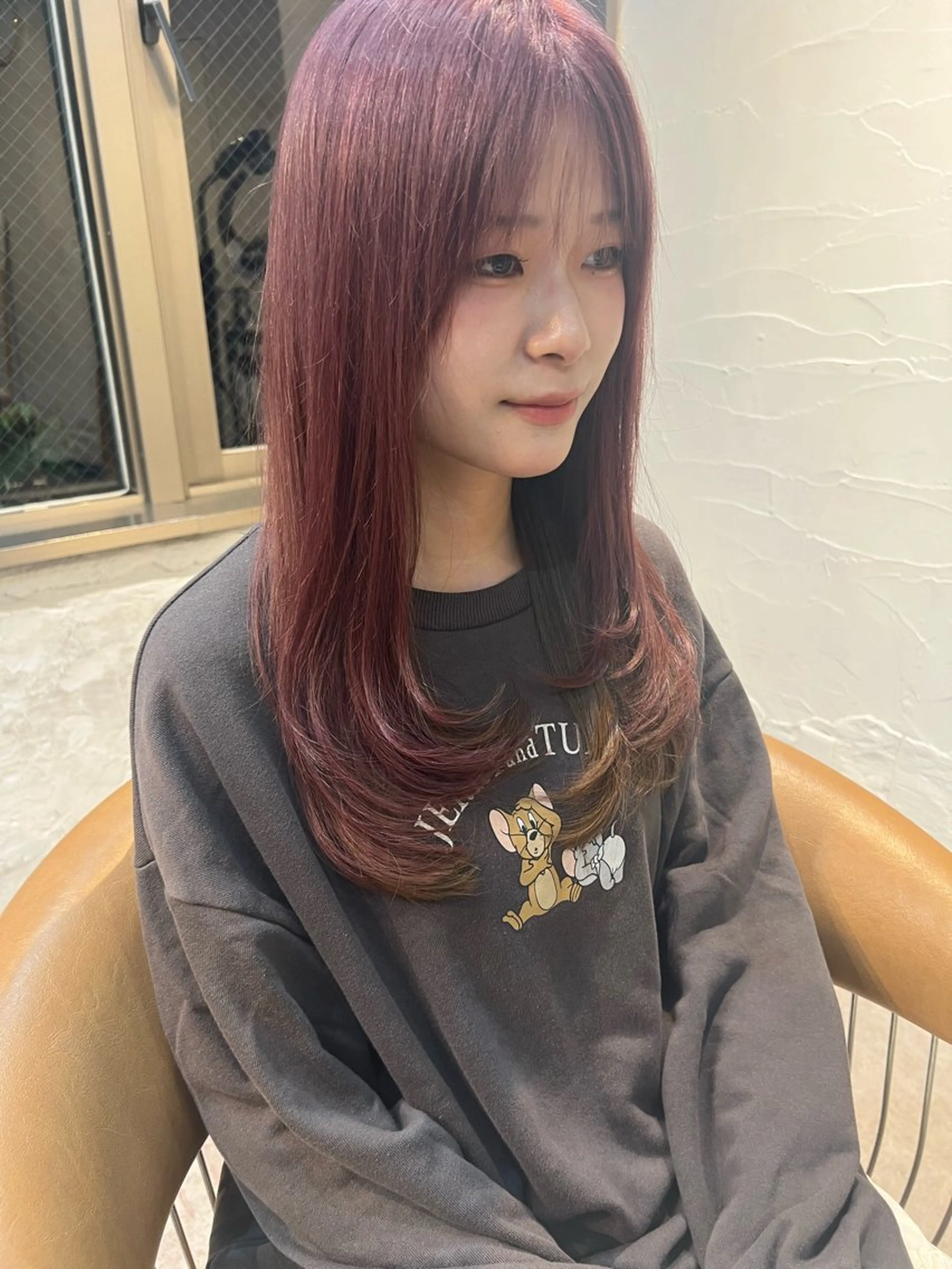 セミロング レイヤーカット ミニモ人気①位🥇 似合わせ×髪質改善のヘアスタイル