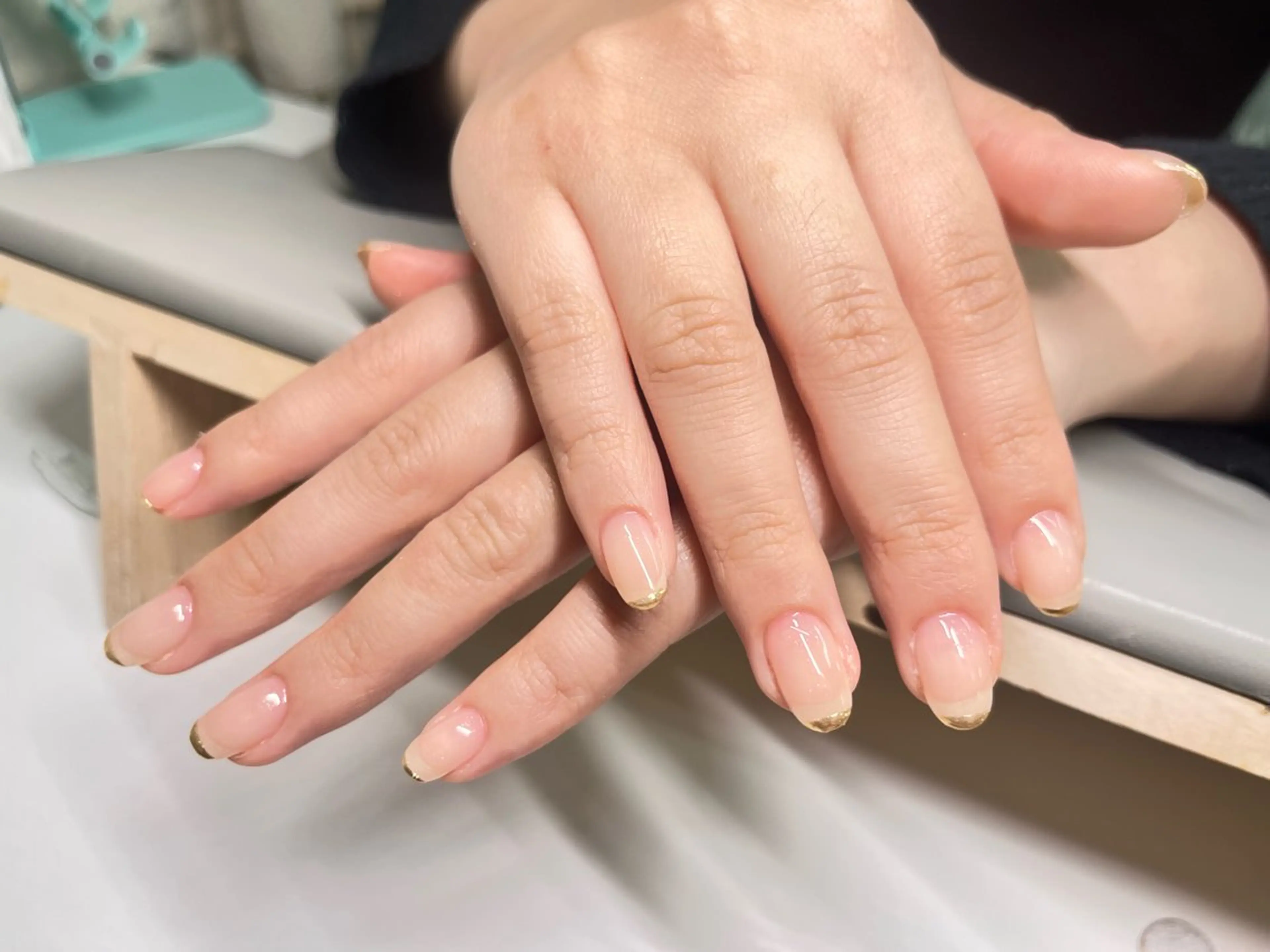 ベース色付けミラーフレンチの写真