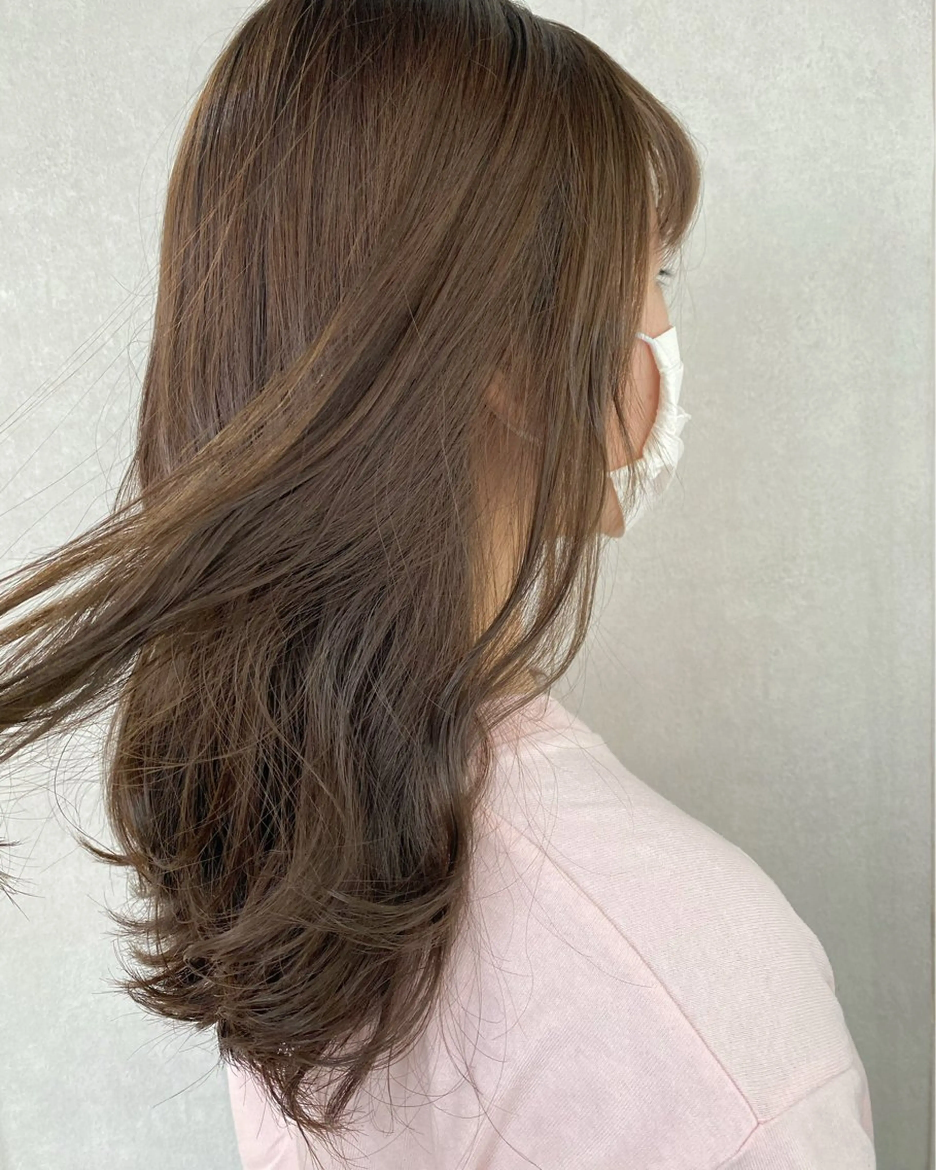 セミロング カラー 透明感カラー/当日予 約OK🤍〔杉野葵〕のヘアスタイル