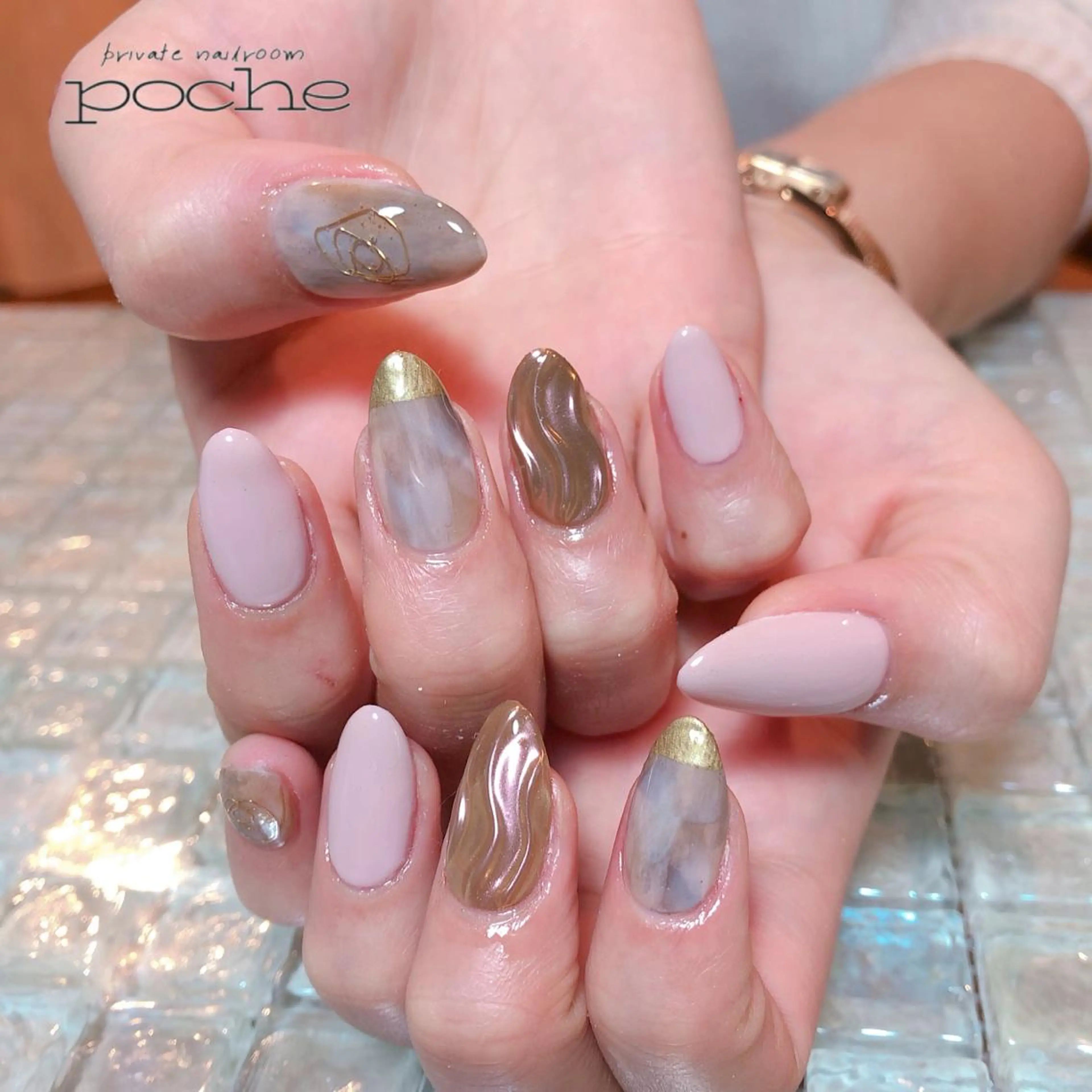 ネイル ニュアンスネイル シンプルネイル ハンドネイル 工藤 理恵のネイルデザイン