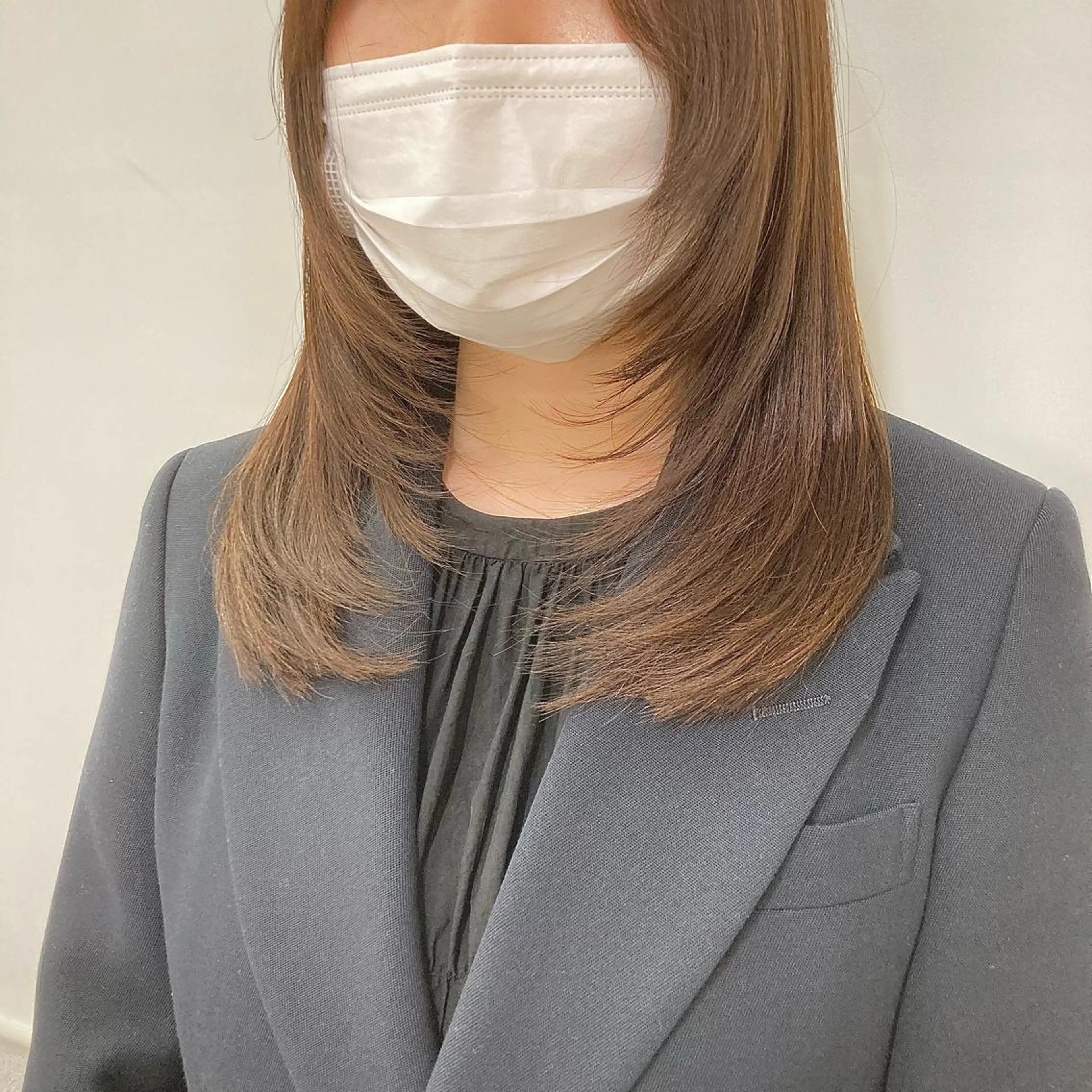 ミディアム カラー パーマ ヘアアレンジ ウルフレイヤー エクステ/kokiのヘアスタイル