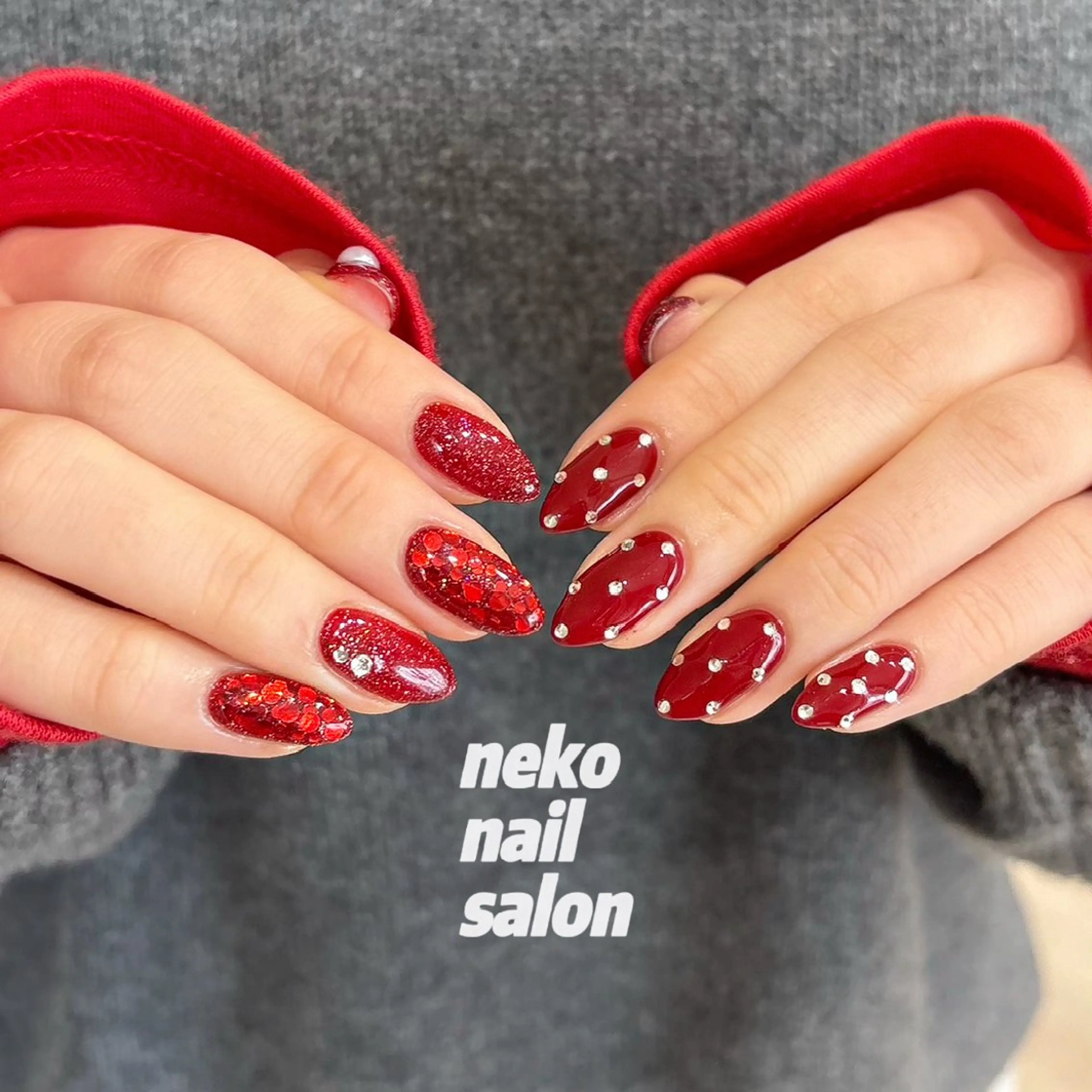 ネイル 冬ネイル クリスマス ハンドネイル neko nailのネイルデザイン