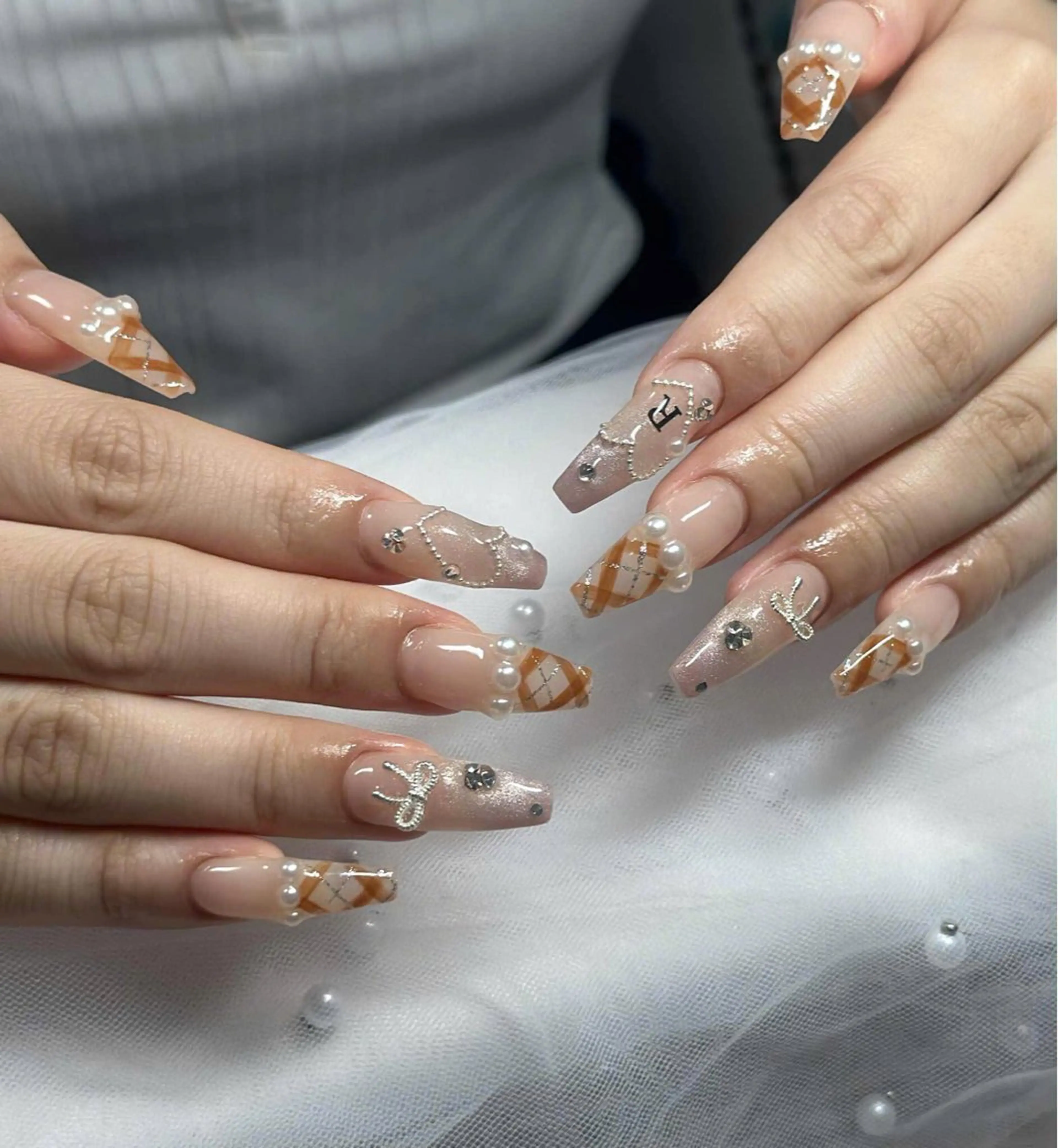パーマ ハロウィン クリスマス ハンドネイル H.baby Nail Salonのネイルデザイン
