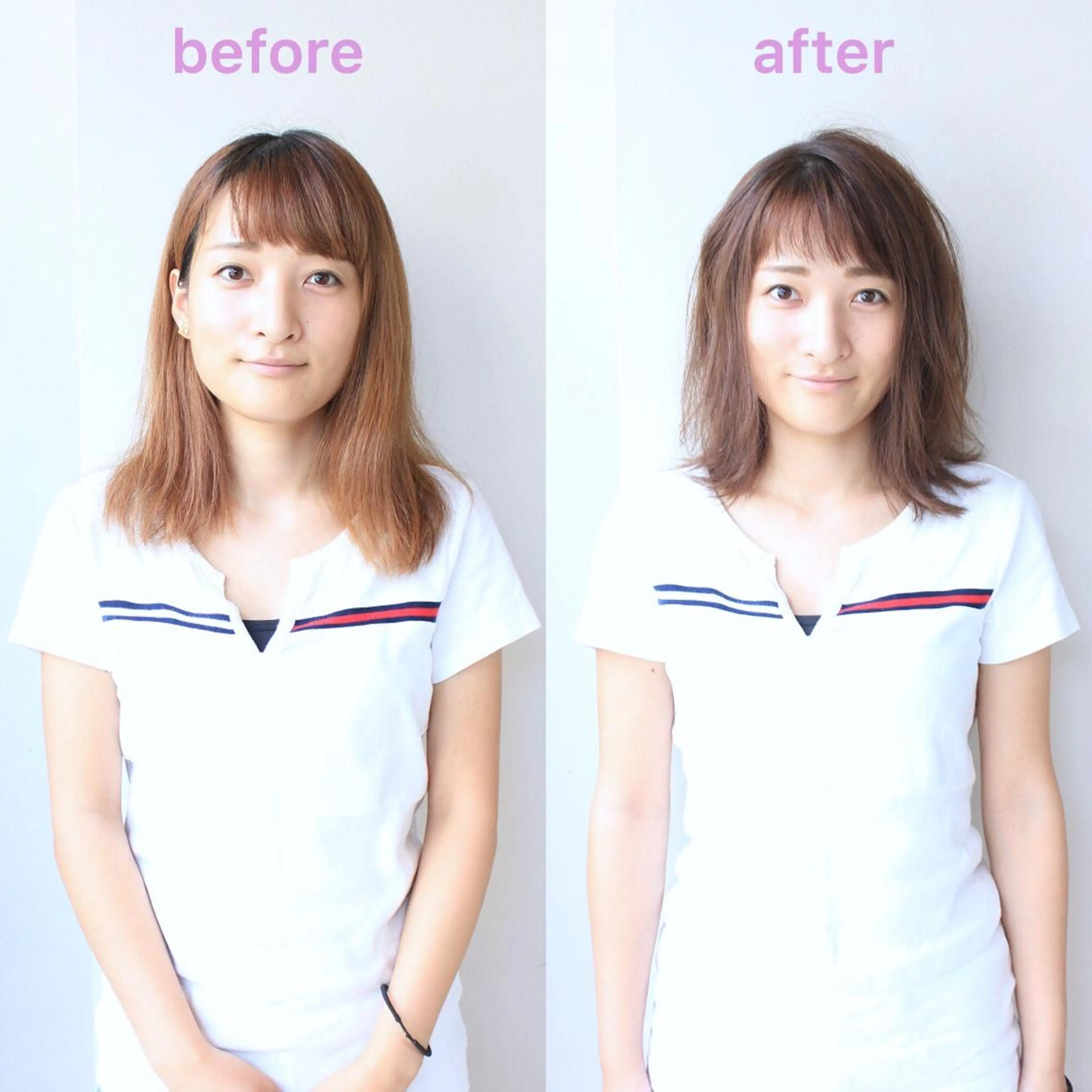 ミディアム 河野 薫のヘアスタイル