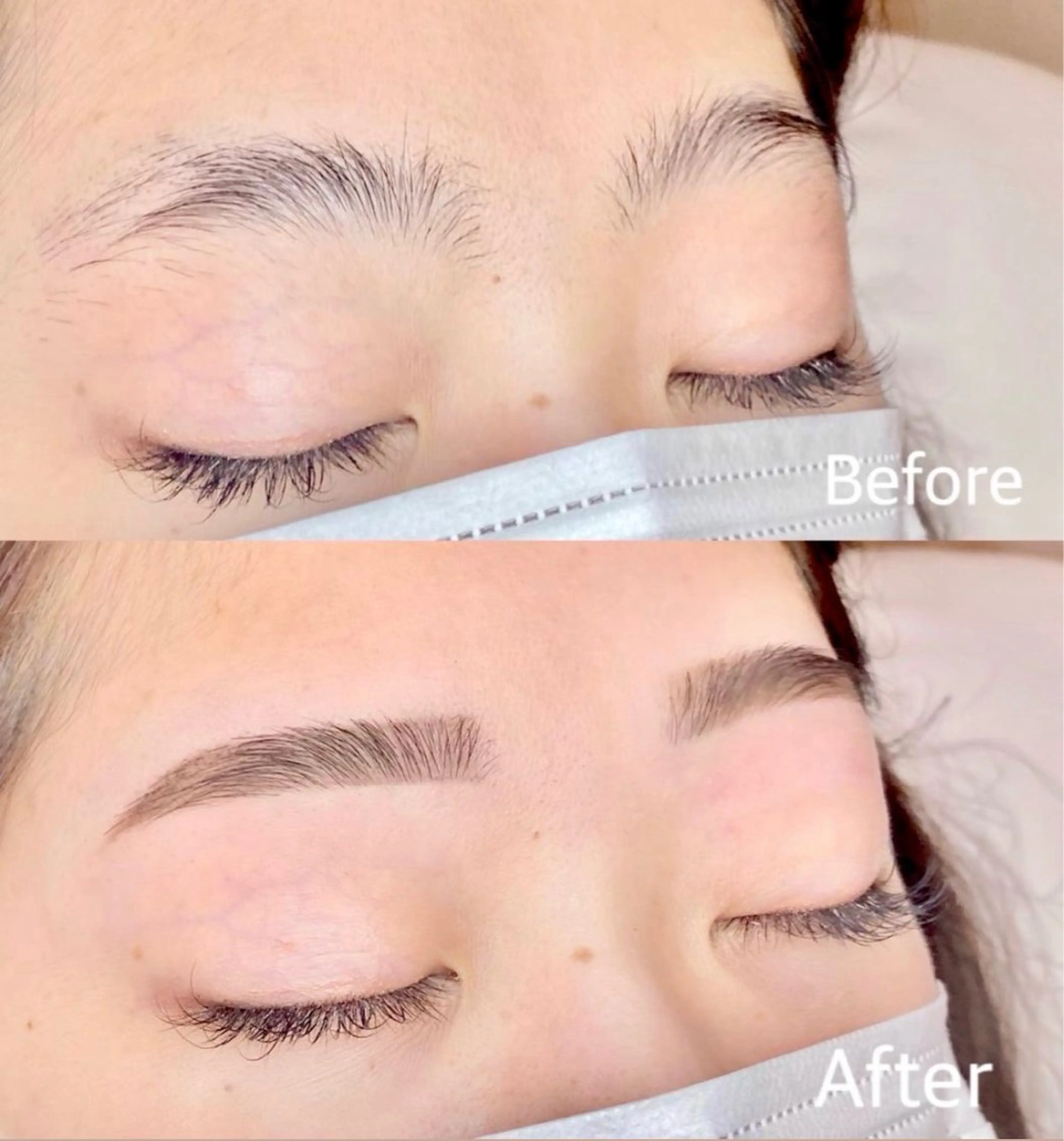 《アイブロウwax》【⚠️女性専用】眉wax、眉カット、メイク付🎀(間引きなし)⚠️google口コミ投稿可能な方のみの写真