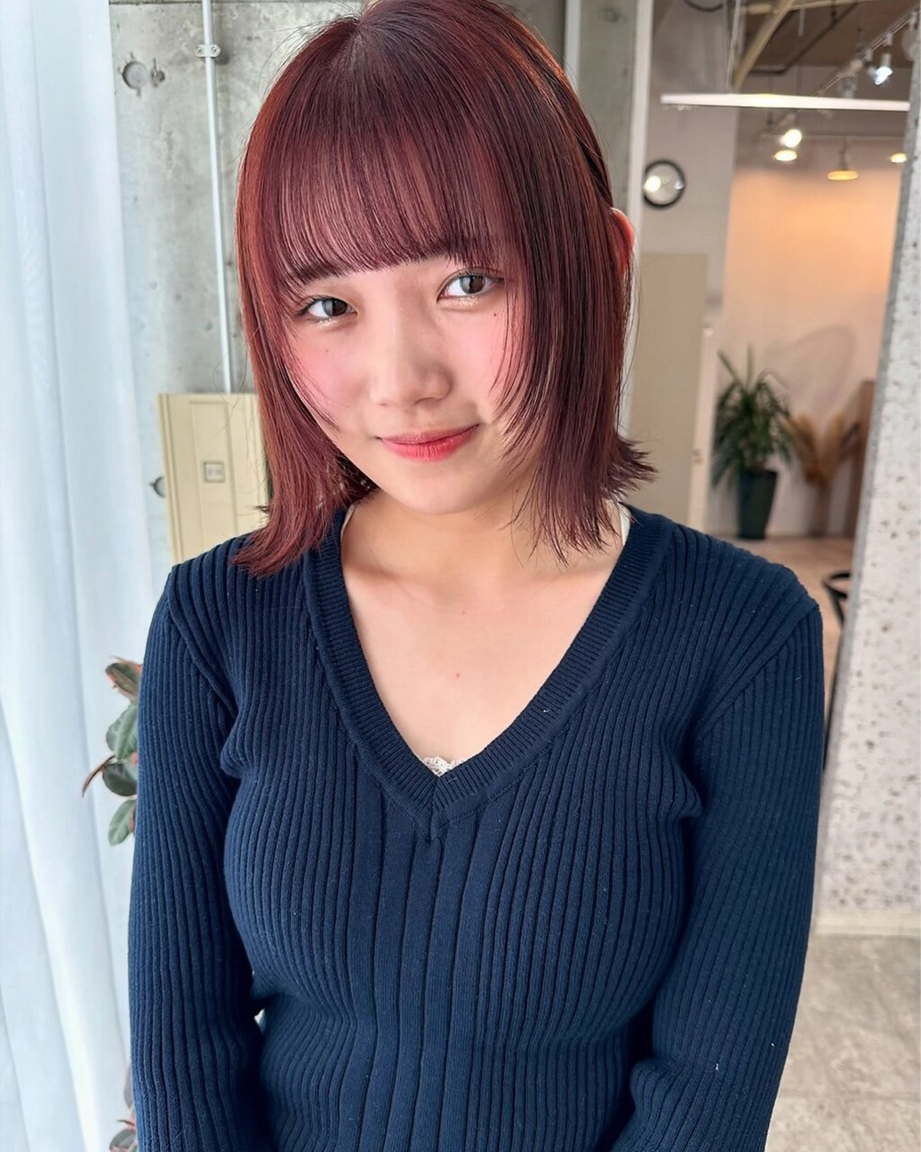 ミディアム カラー ヘアアレンジ ボブレイヤー バレイヤージュ ブリーチ ブラウンカラー ケアブリーチ カット ヘアカラー lani ブリーチ /ダブルカラーのヘアスタイル