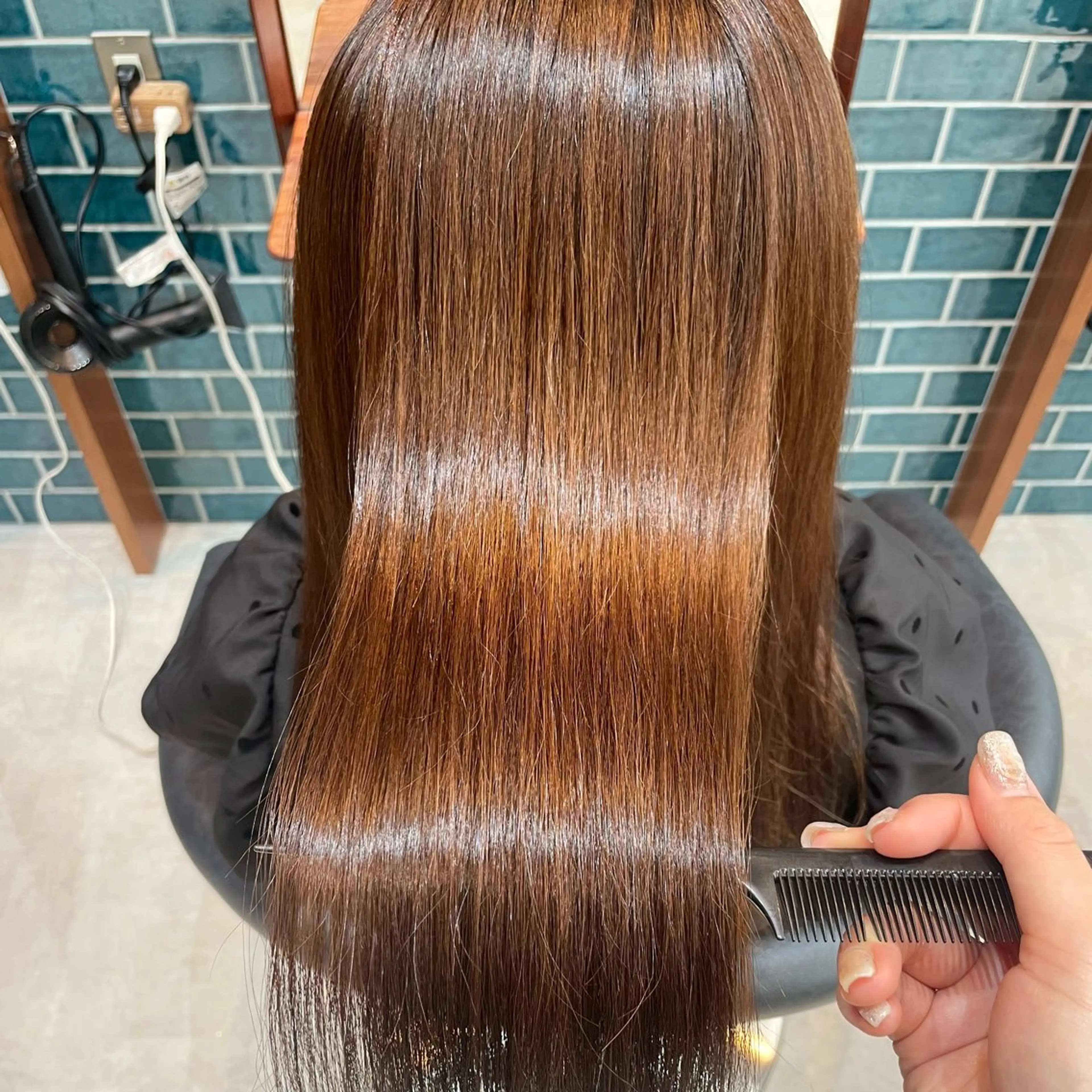 セミロング 縮毛矯正 トリートメント カット 縮毛矯正 トリートメント ボブ/縮毛矯正/レイ ヤー♡Natsukiのヘアスタイル