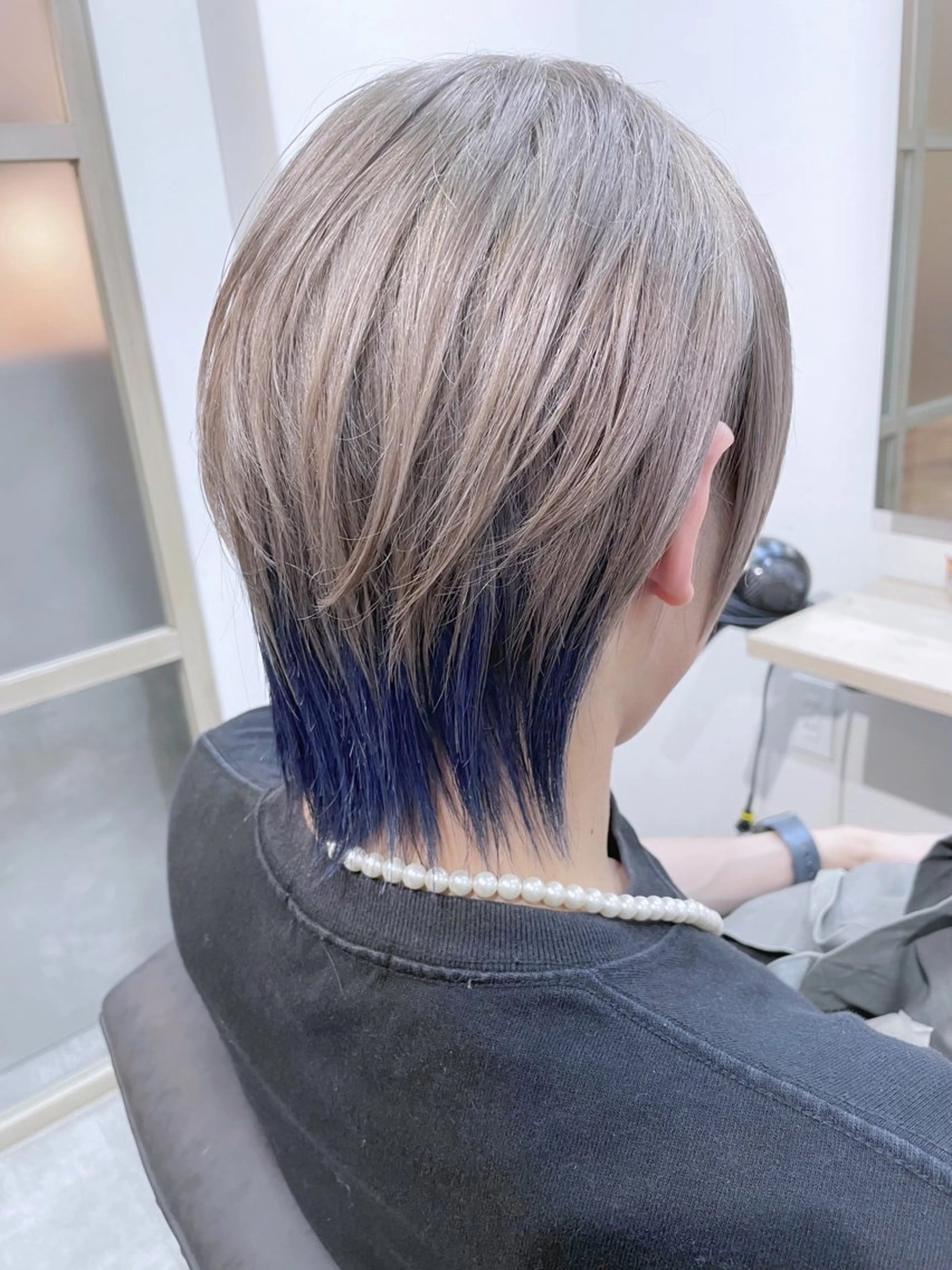 ミディアム カラー メンズ ☁️ケアブリーチ￤ ウルフ￤Shioriのヘアスタイル