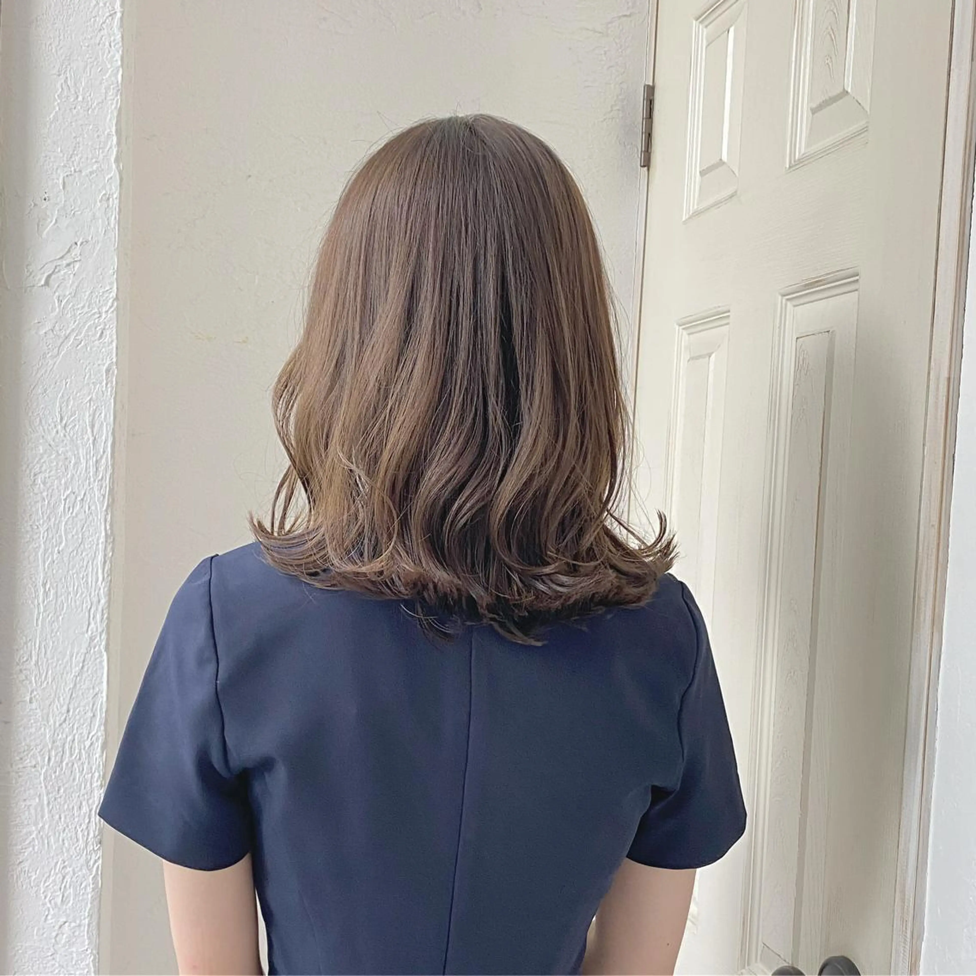 ミディアム カラー 🍑もも 🍑のヘアスタイル