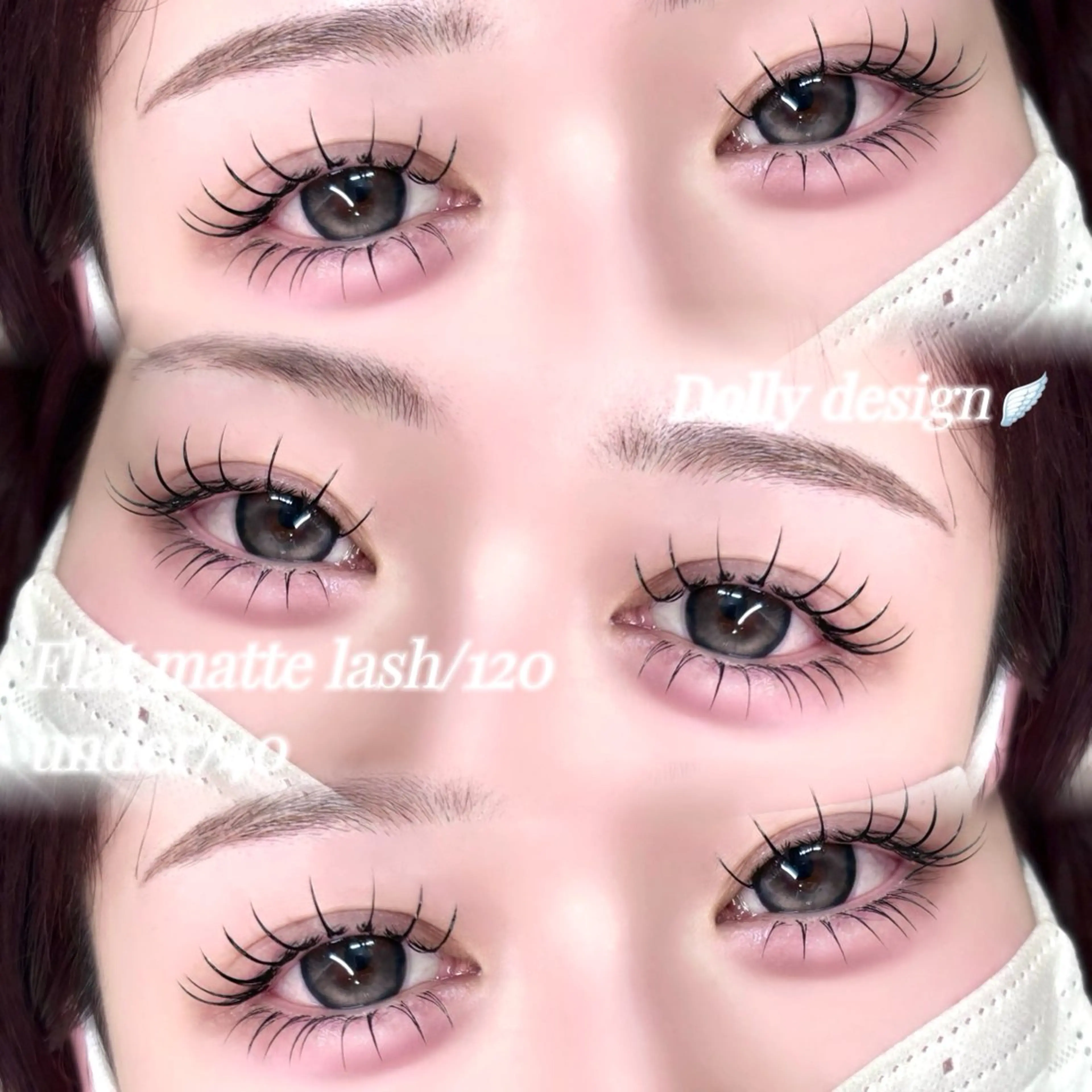 【中顔面短縮🎀】フラットラッシュ上120本/下(LED)40本の写真