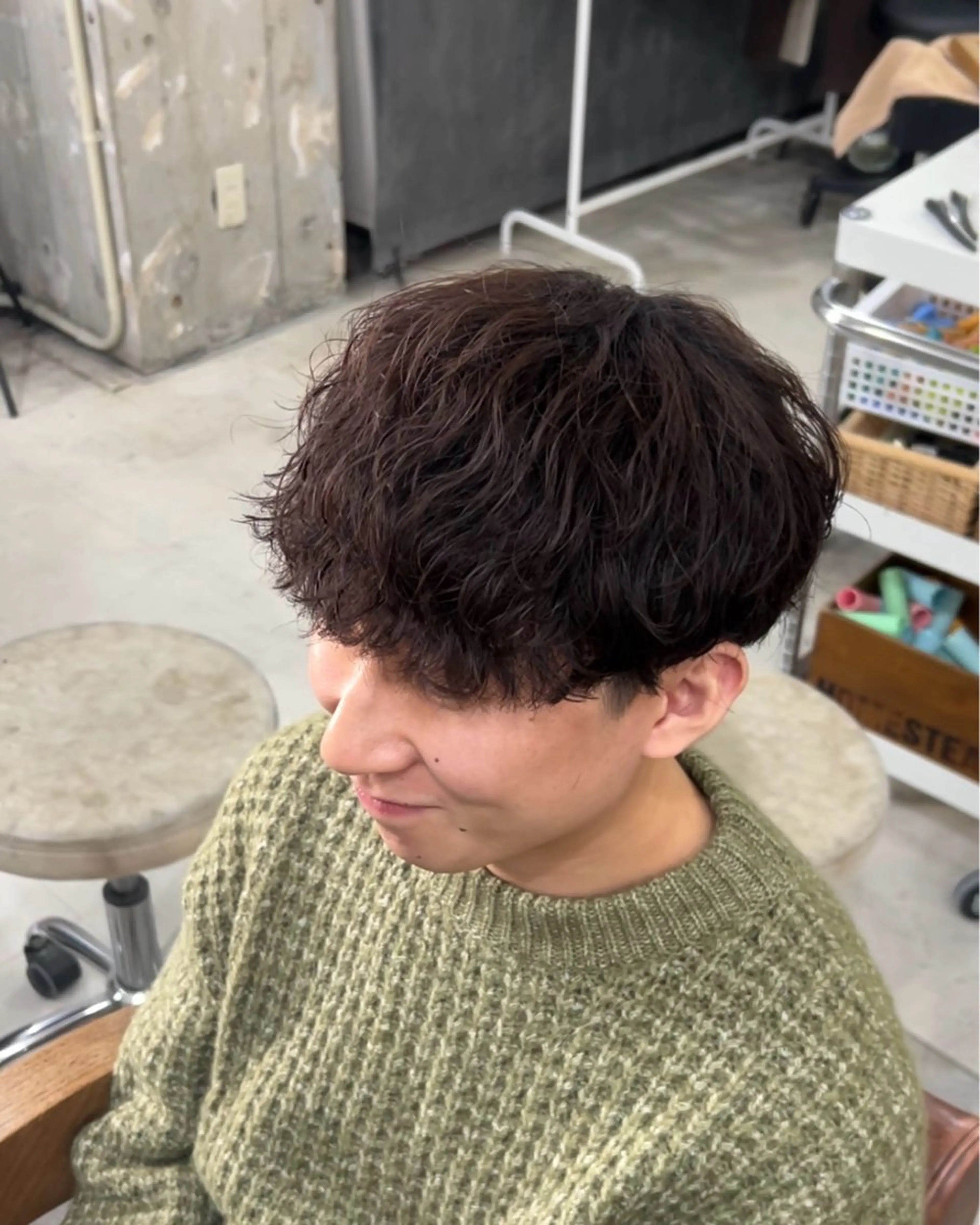 カラー パーマ メンズ カット ヘアカラー パーマ RACCOON.TOKYO 渋谷店所属・メンズカット🐺 パーマ特化🔥舜のヘアスタイル