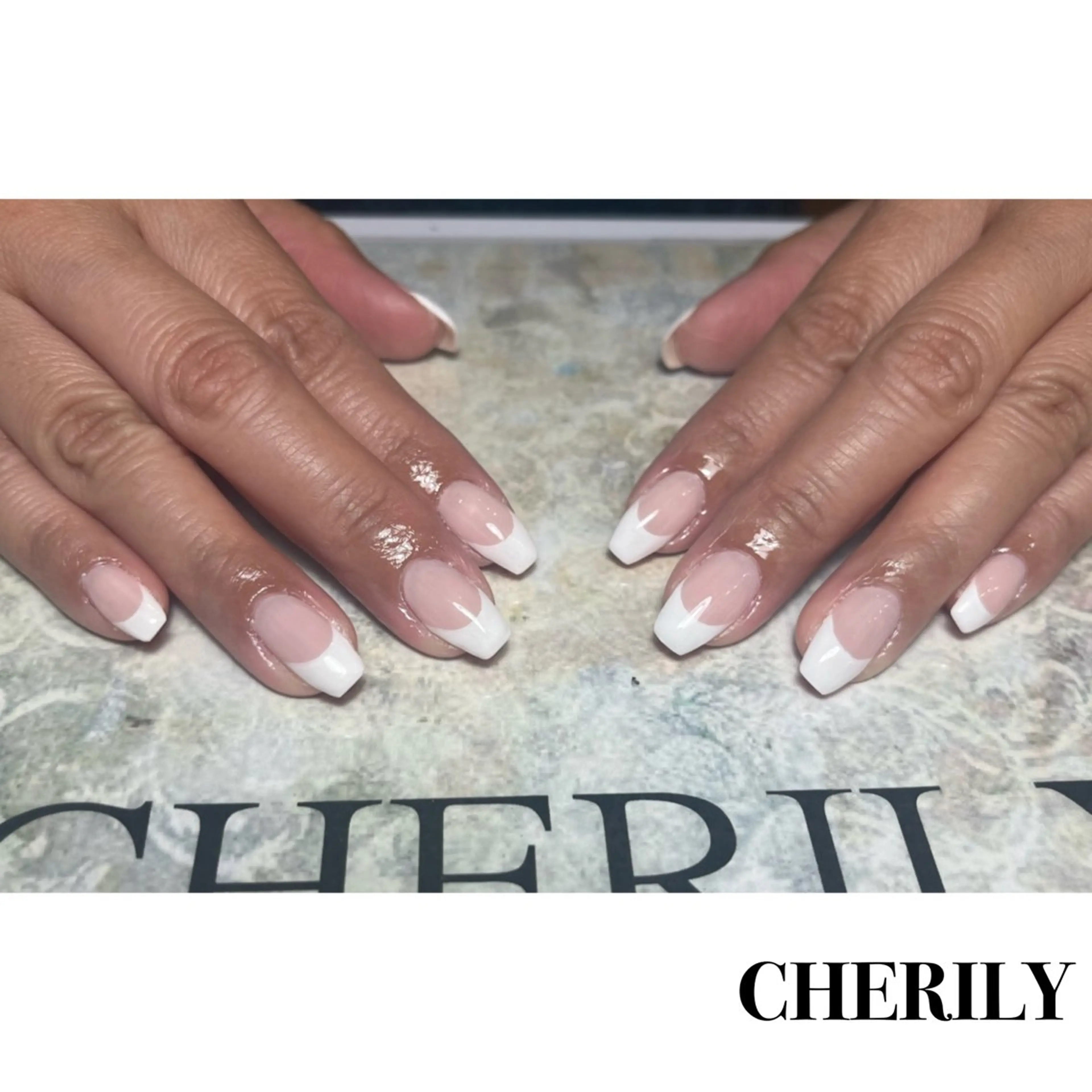 ネイル フレンチネイル ハンドネイル CHERILY SAKURAのネイルデザイン