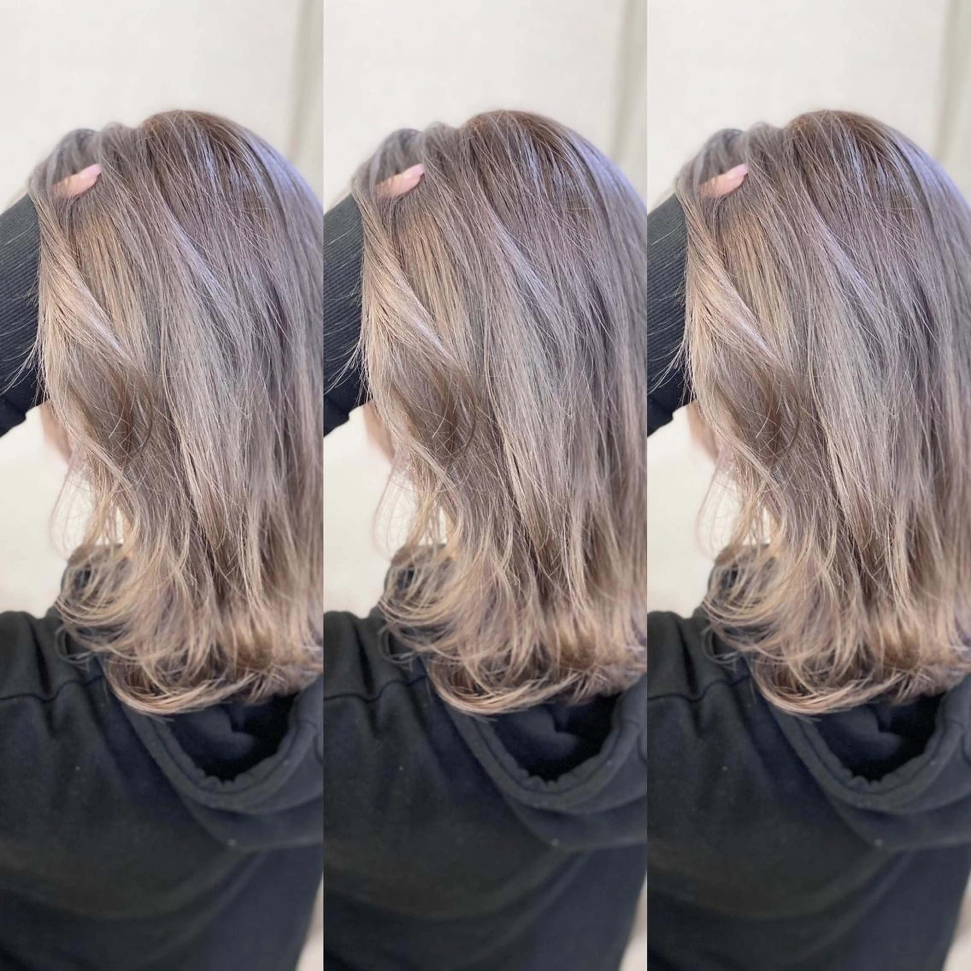 ミディアム 樋口健人/ハイライト /白髪ぼかし/艶髪のヘアスタイル