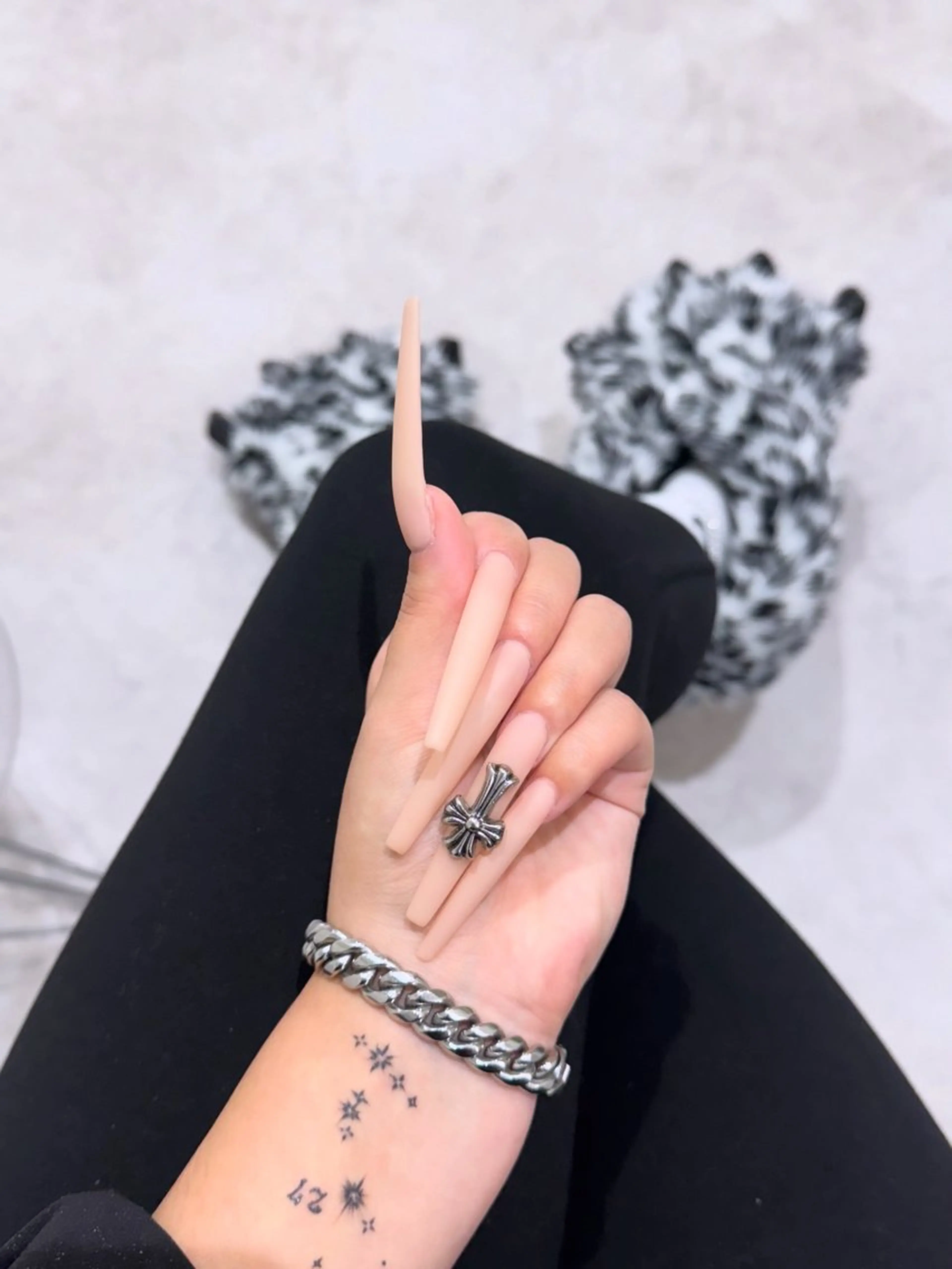 ネイル ロングネイル マットネイル ハンドネイル IROHA NAIL 北村菜帆のネイルデザイン