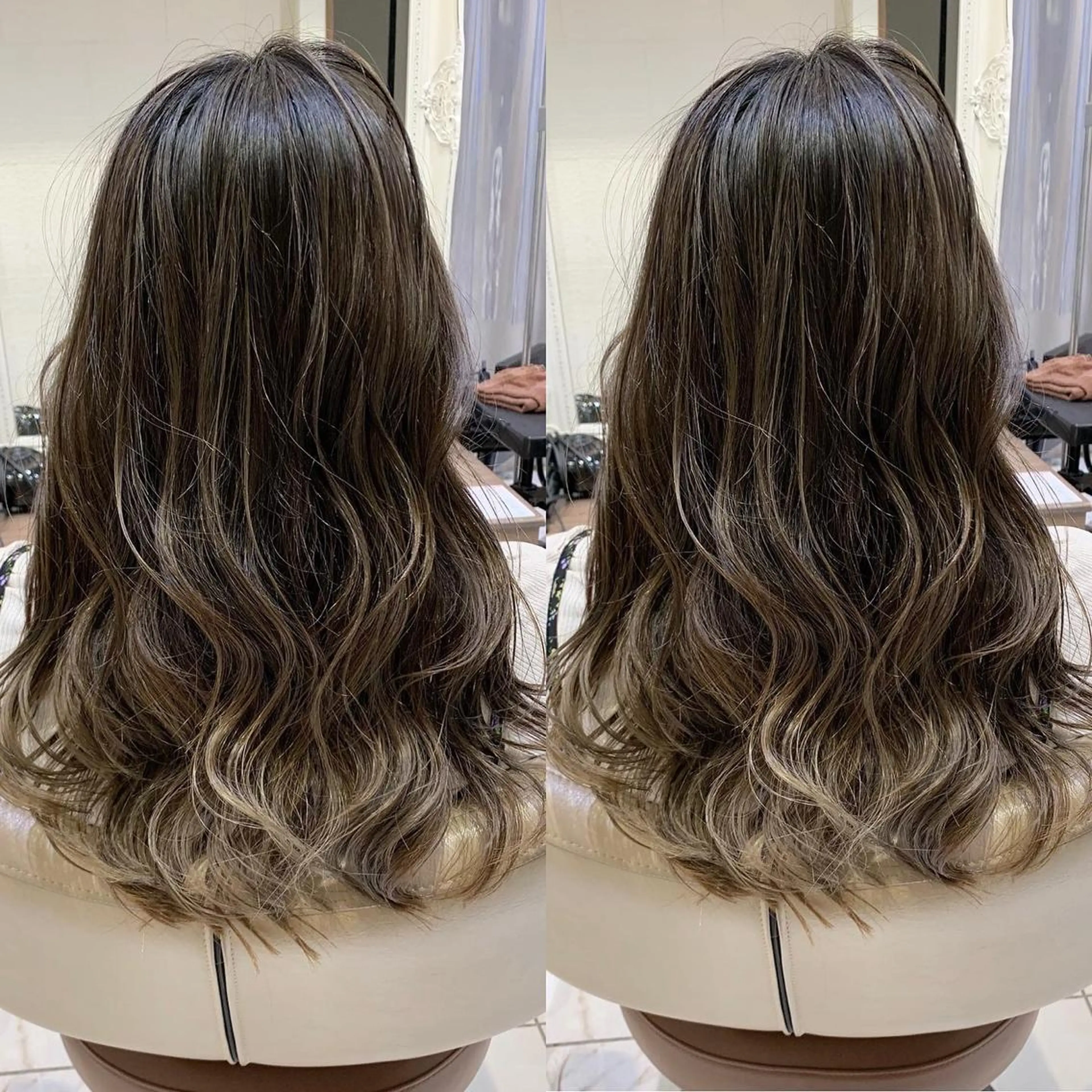 ロング カラー ヘアアレンジ 白髪ぼかしハイライト 茗荷谷駅徒歩2分のヘアスタイル