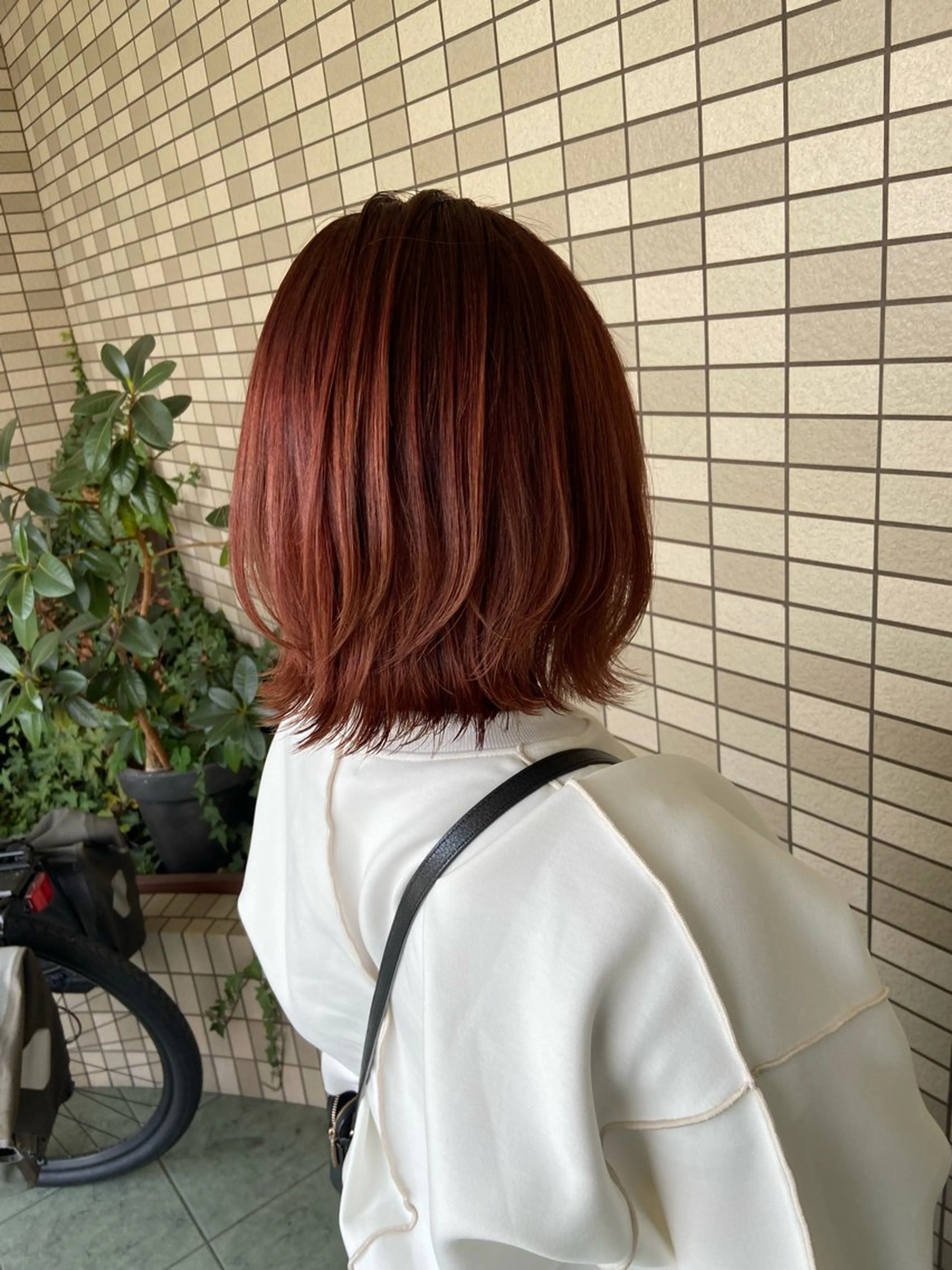 ミディアム ボブレイヤー ボブ レイヤーカット 大矢 萌美のヘアスタイル