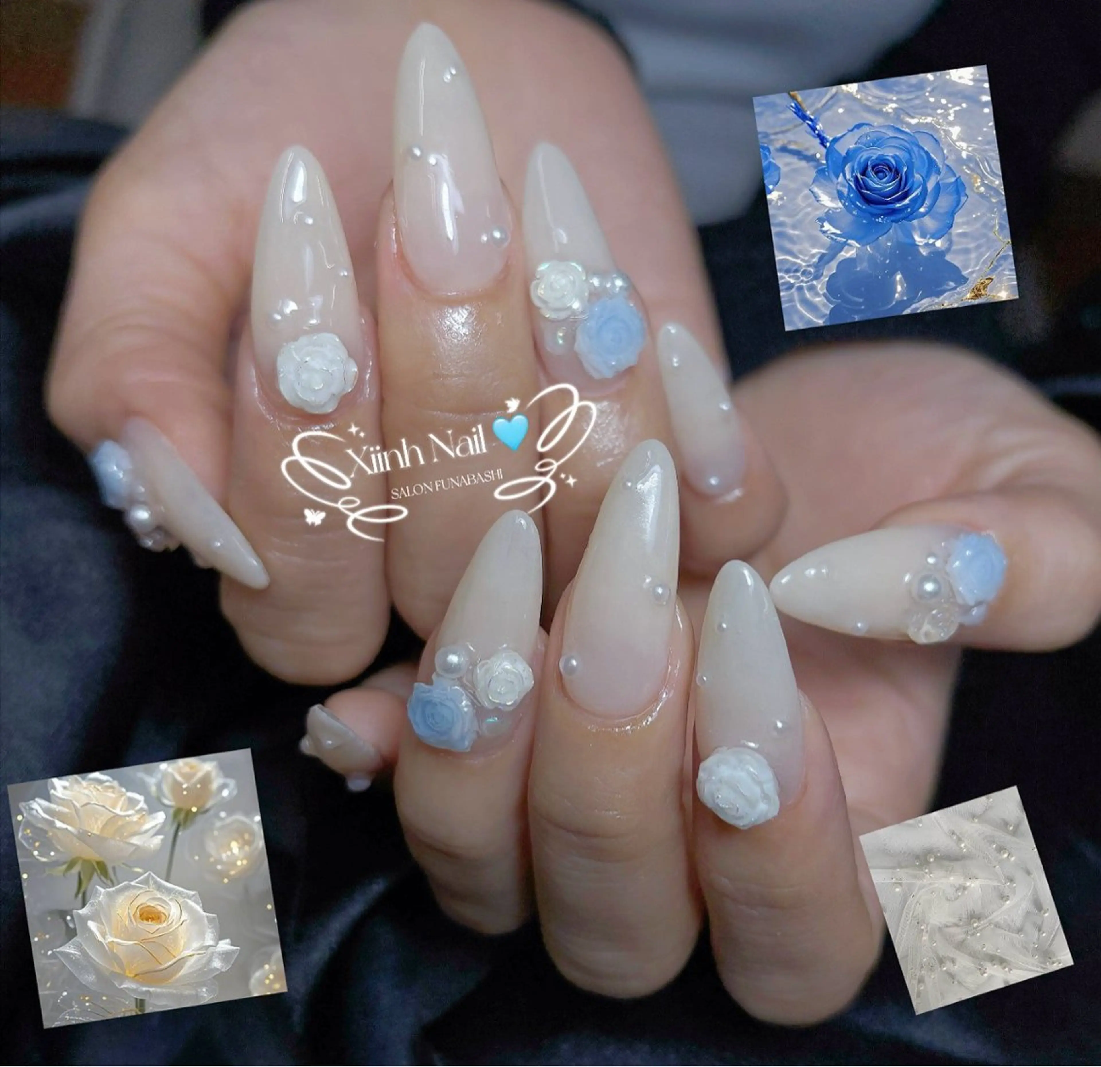 ネイル チークネイル 桜ネイル 長さ出し フットネイル ジェルネイル ハンドネイル XIINH NAIL SALONのネイルデザイン