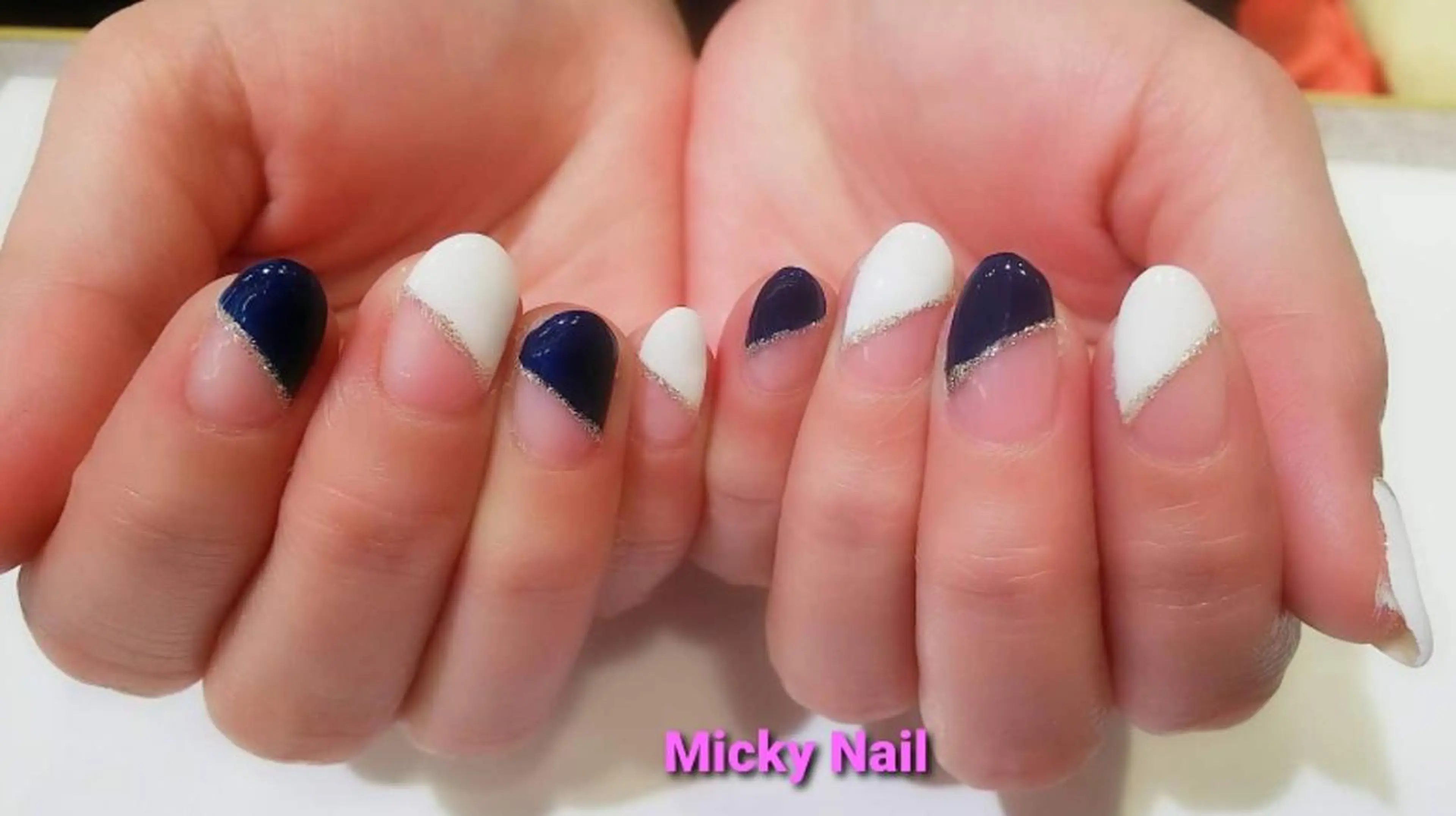 ネイル フレンチネイル ネイビー Micky nail chikushinoのその他イメージ
