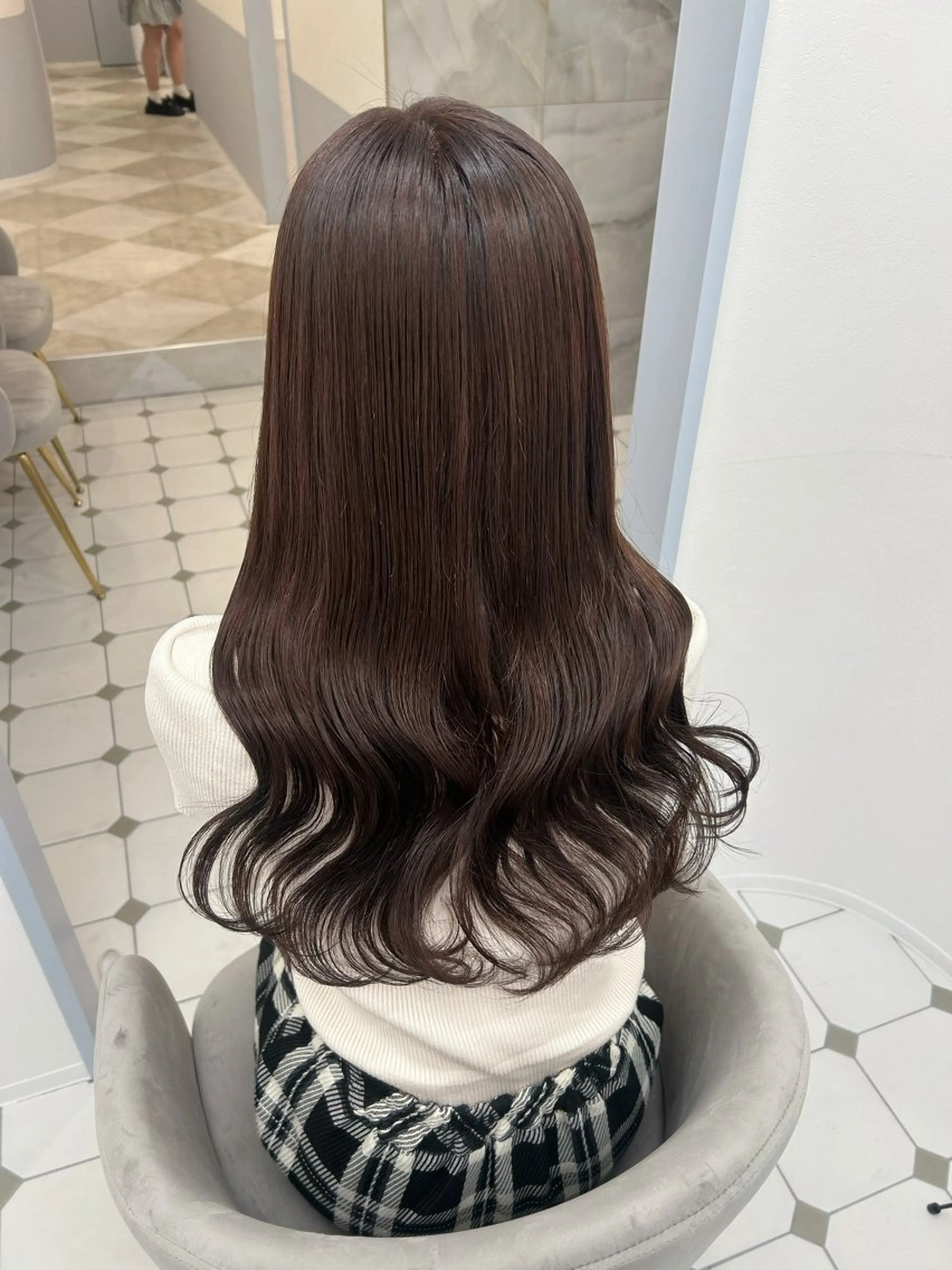 ロング カット ヘアカラー トリートメント 💎りあん/大須/栄 ブリーチなしWカラーのヘアスタイル