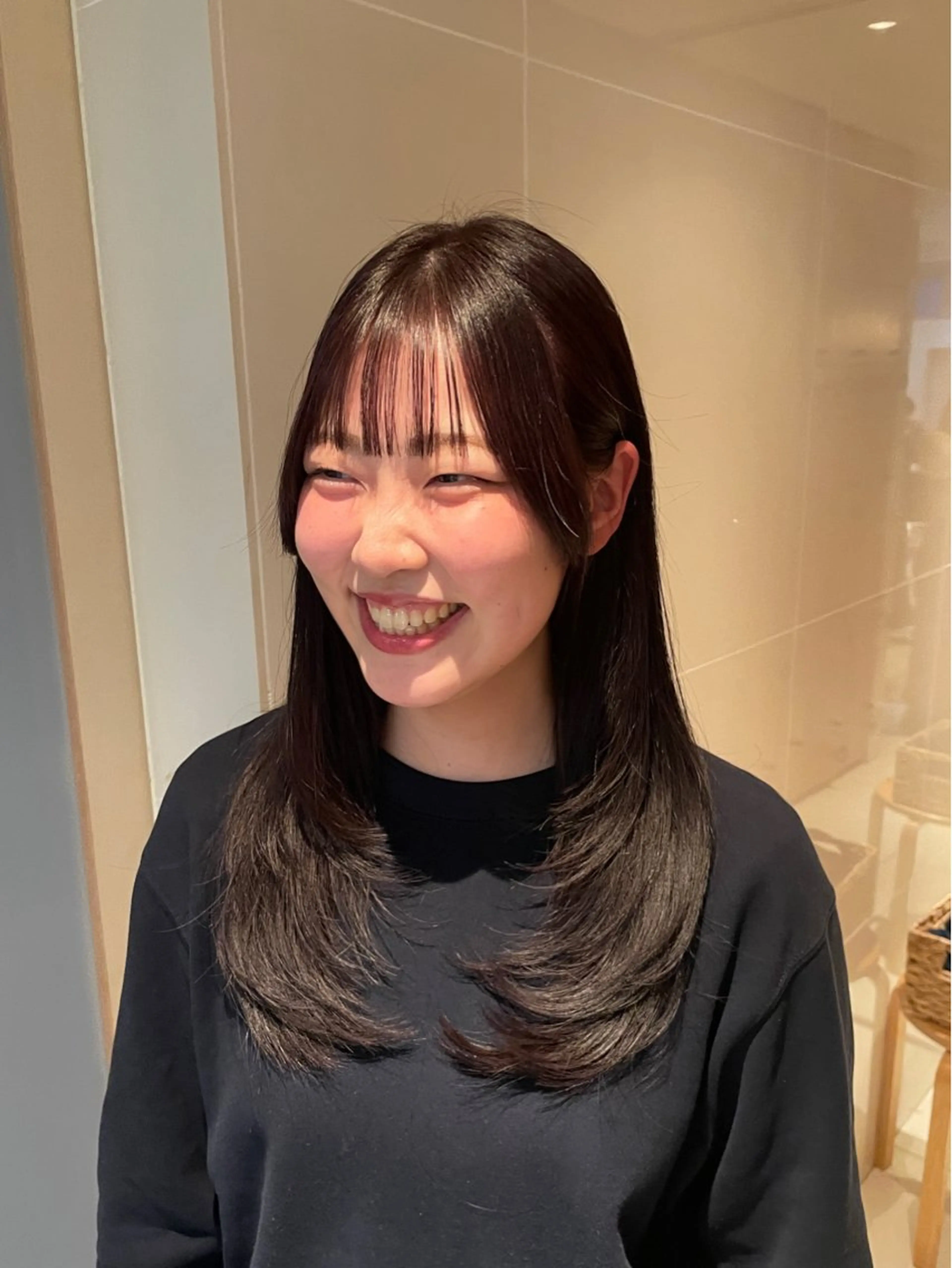 ロング カラー レイヤーカット カット ヘアカラー トリートメント 縮毛矯正/レイヤー 🌙児玉光瑠のヘアスタイル