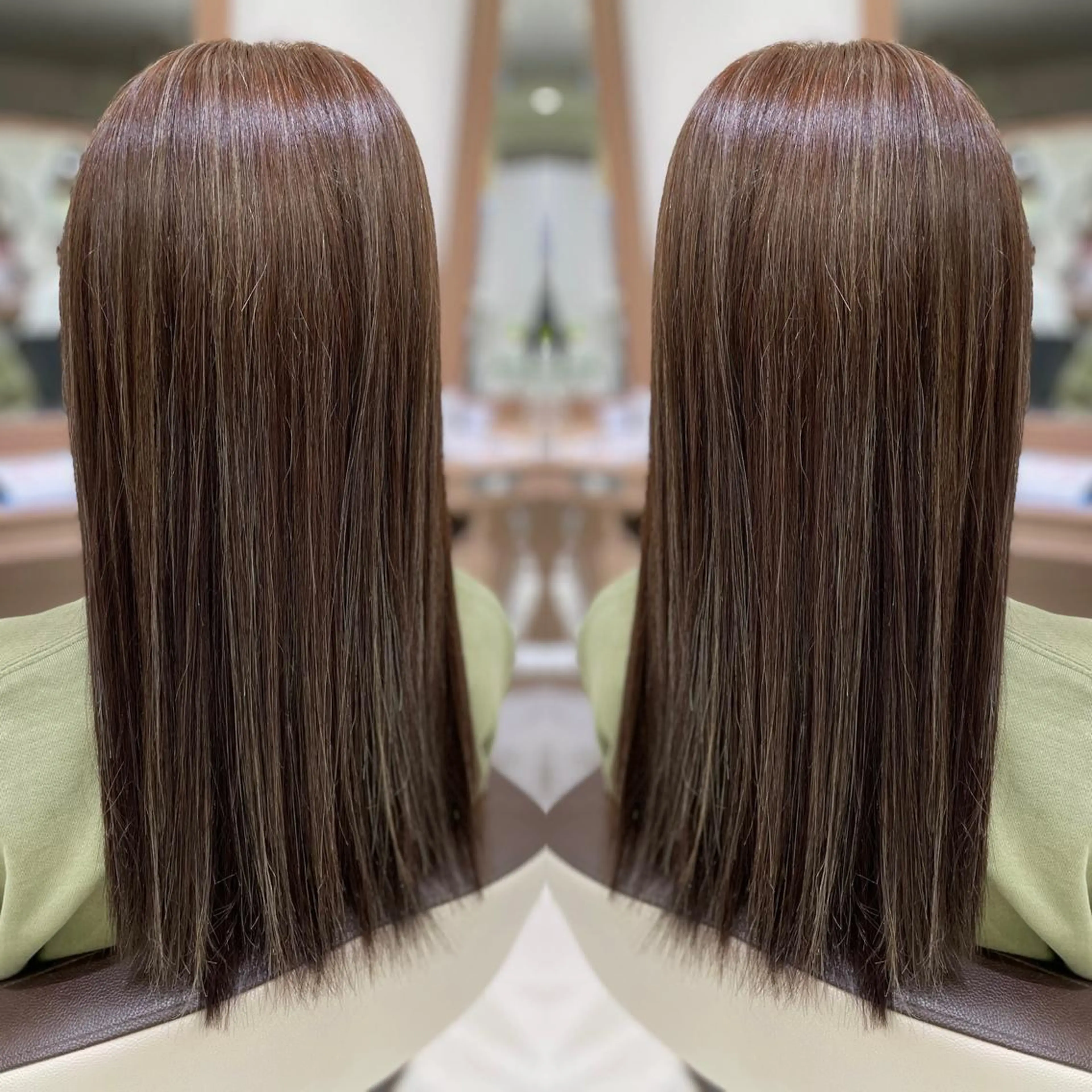 セミロング カラー 韓国レイヤー×透明感 カラー/山崎一輝のヘアスタイル