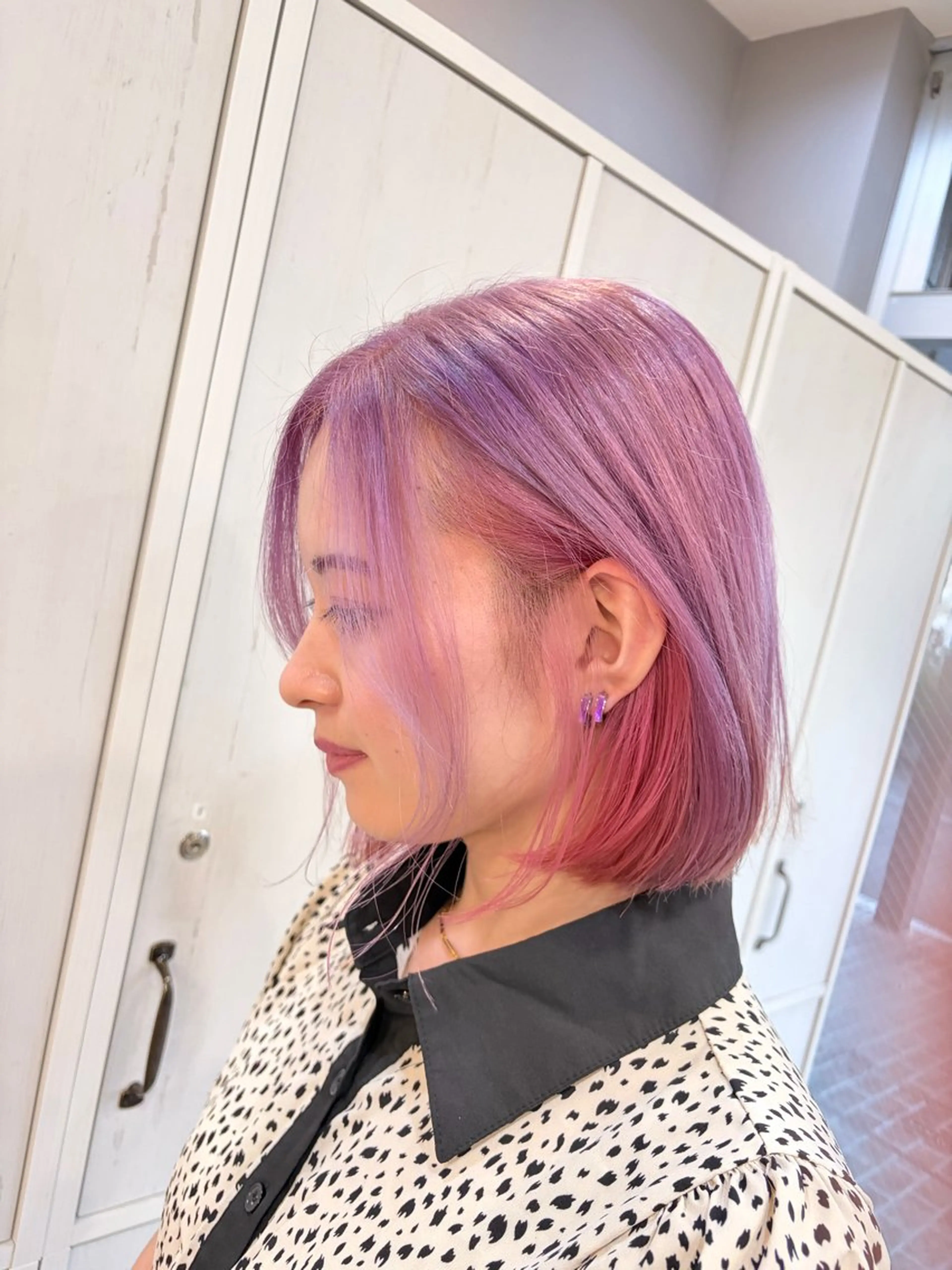 ショート カット ヘアカラー レイヤー/透けカラー ✨KANAのヘアスタイル