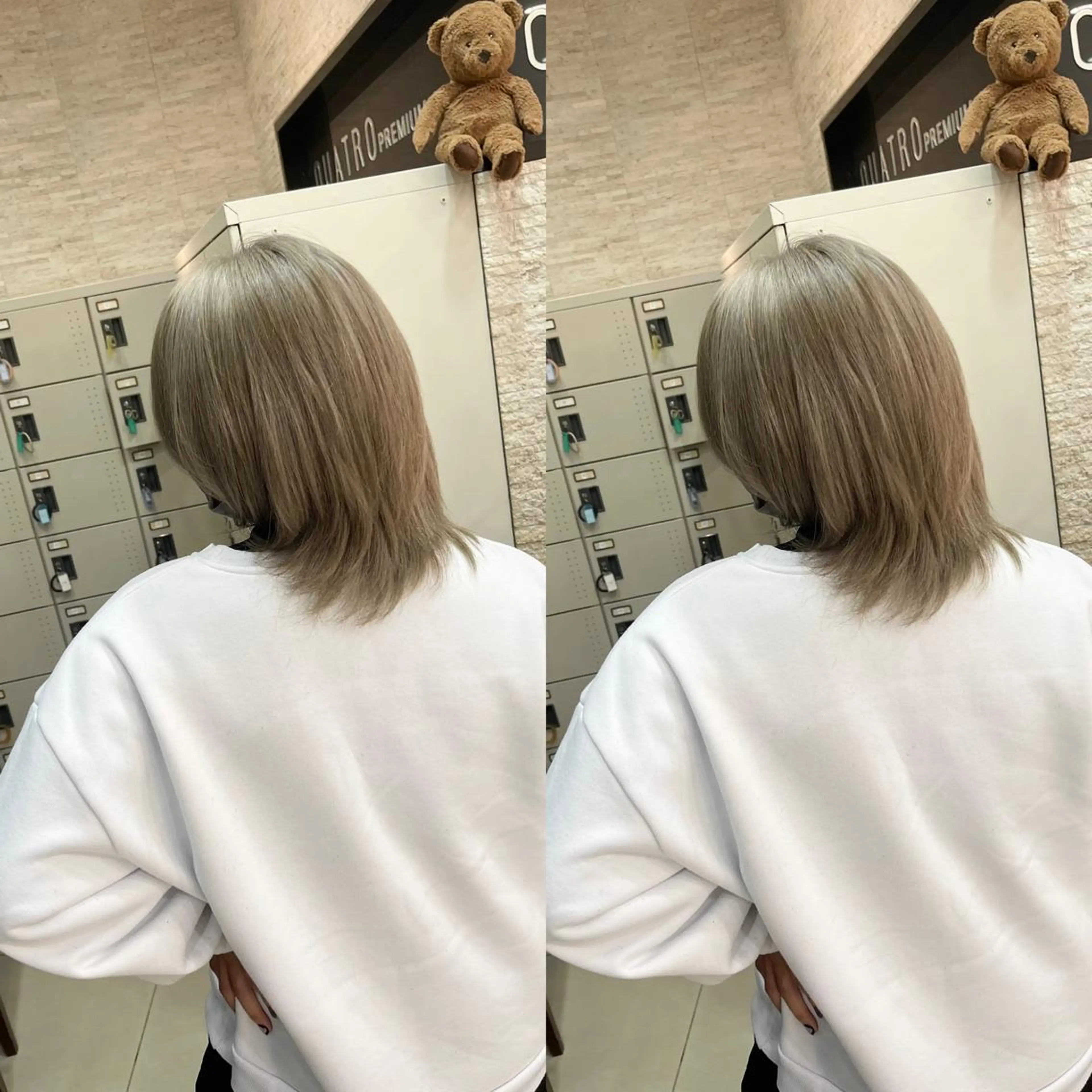 ミディアム カット ヘアカラー トリートメント Y Uのヘアスタイル